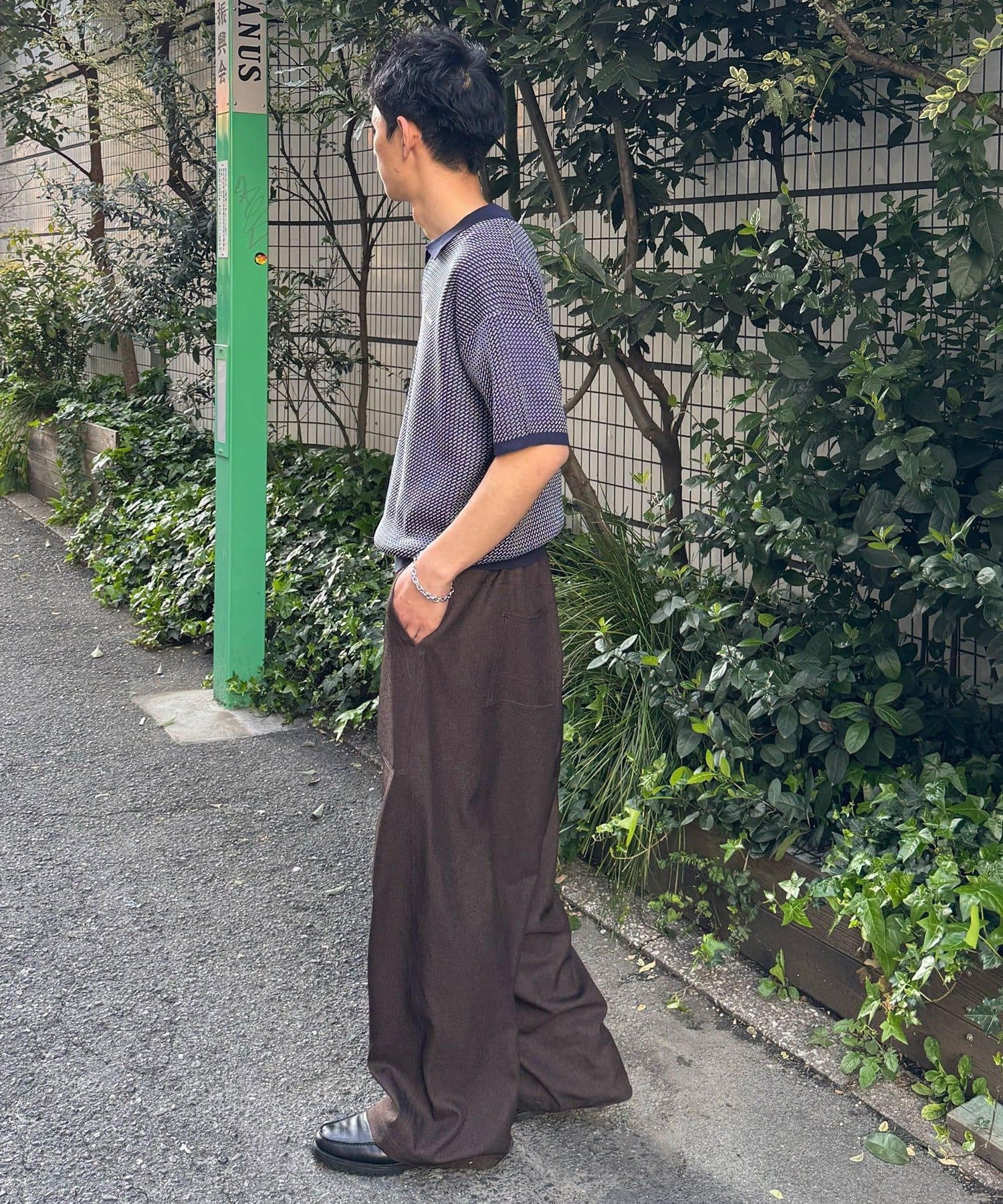 CIAOPANIC(チャオパニック) バーズアイサマーニットポロシャツ