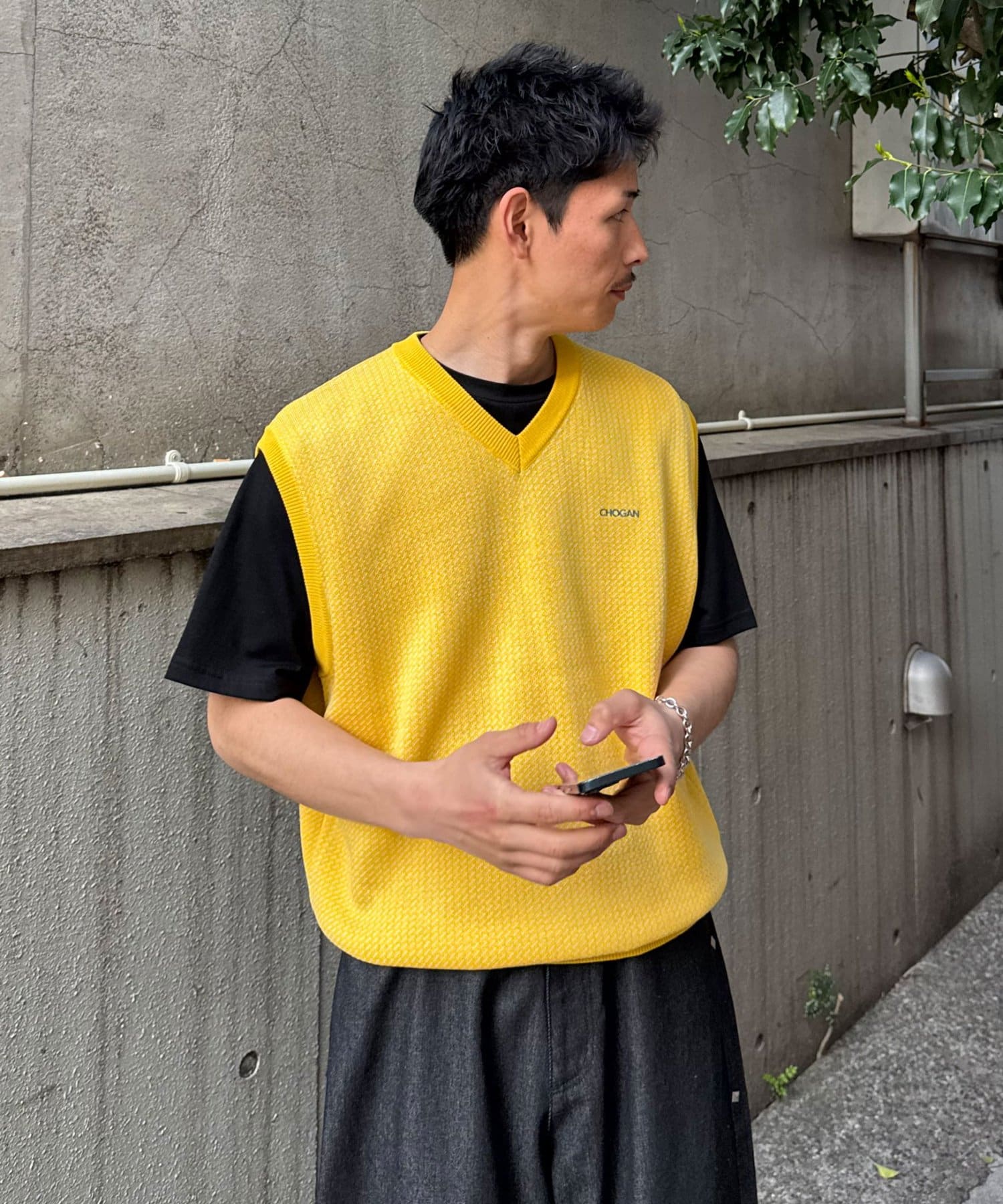 CIAOPANIC(チャオパニック) バーズアイサマーニットVネックベスト