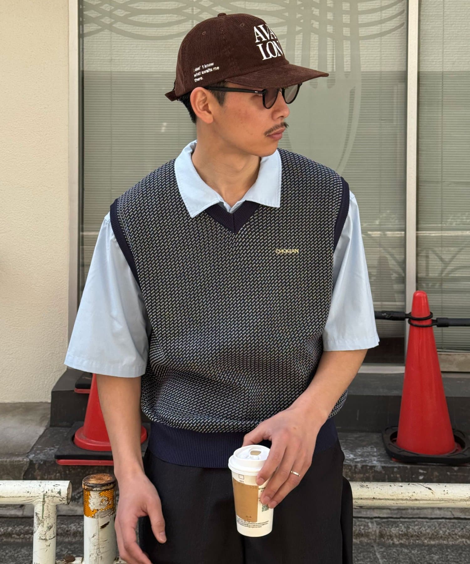 CIAOPANIC(チャオパニック) バーズアイサマーニットVネックベスト