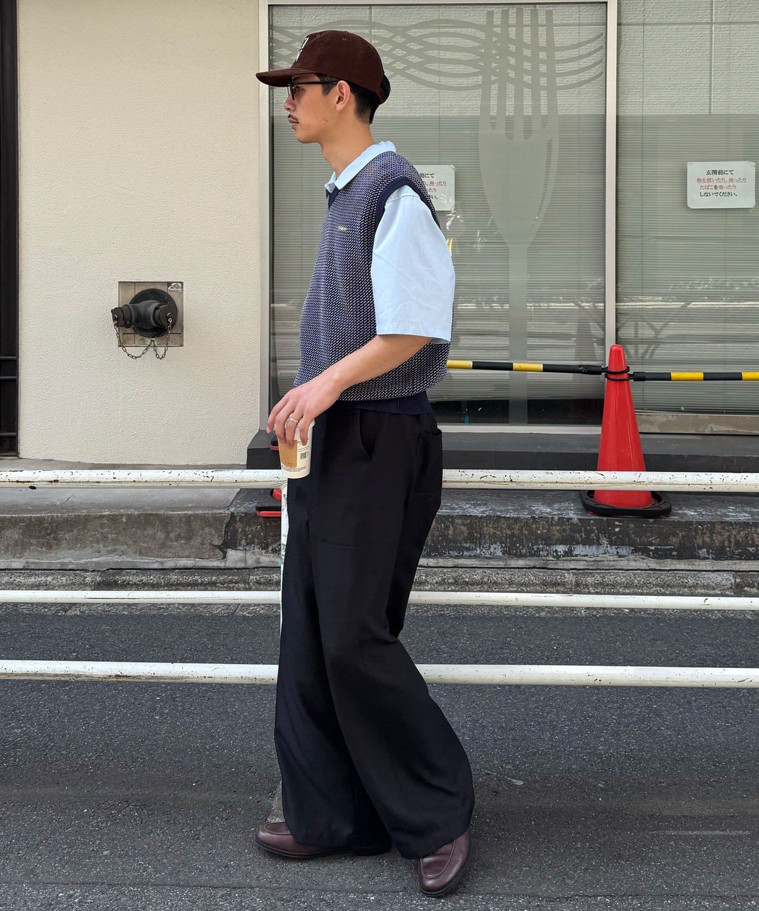 CIAOPANIC(チャオパニック) バーズアイサマーニットVネックベスト