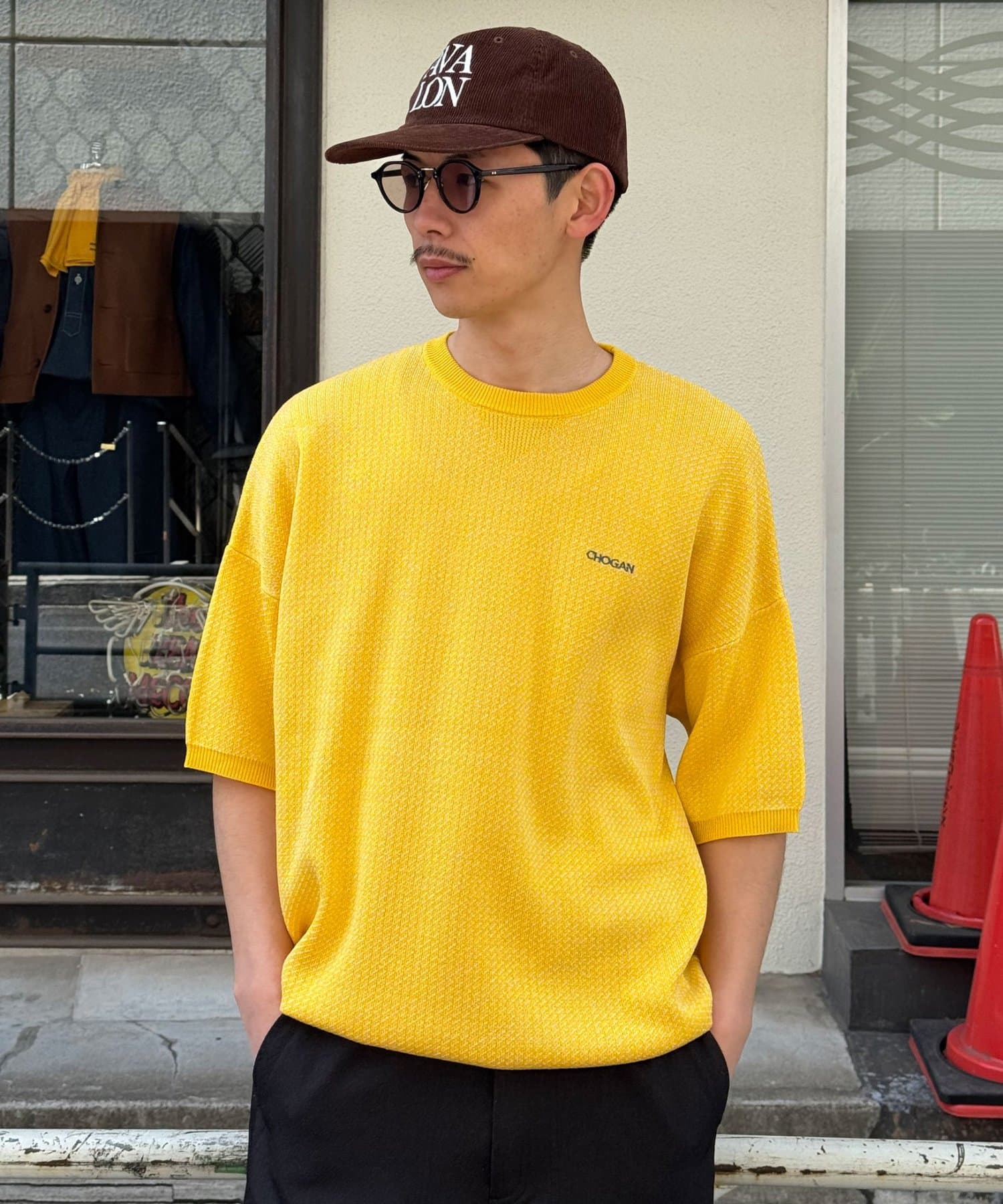 CIAOPANIC(チャオパニック) バーズアイサマーニットクルーネックTシャツ