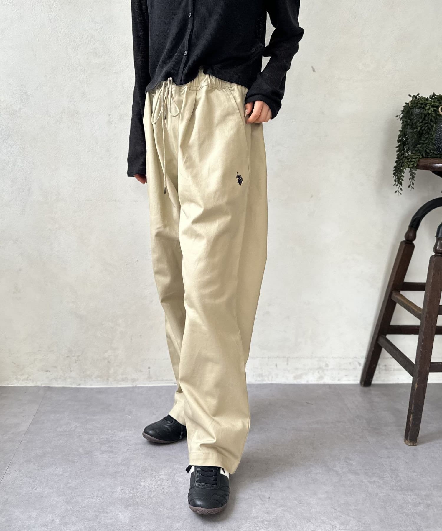 LOCUST(ローカスト) 【ユニセックス】【U.S.POLO ASSN.】ツイルイージーパンツ