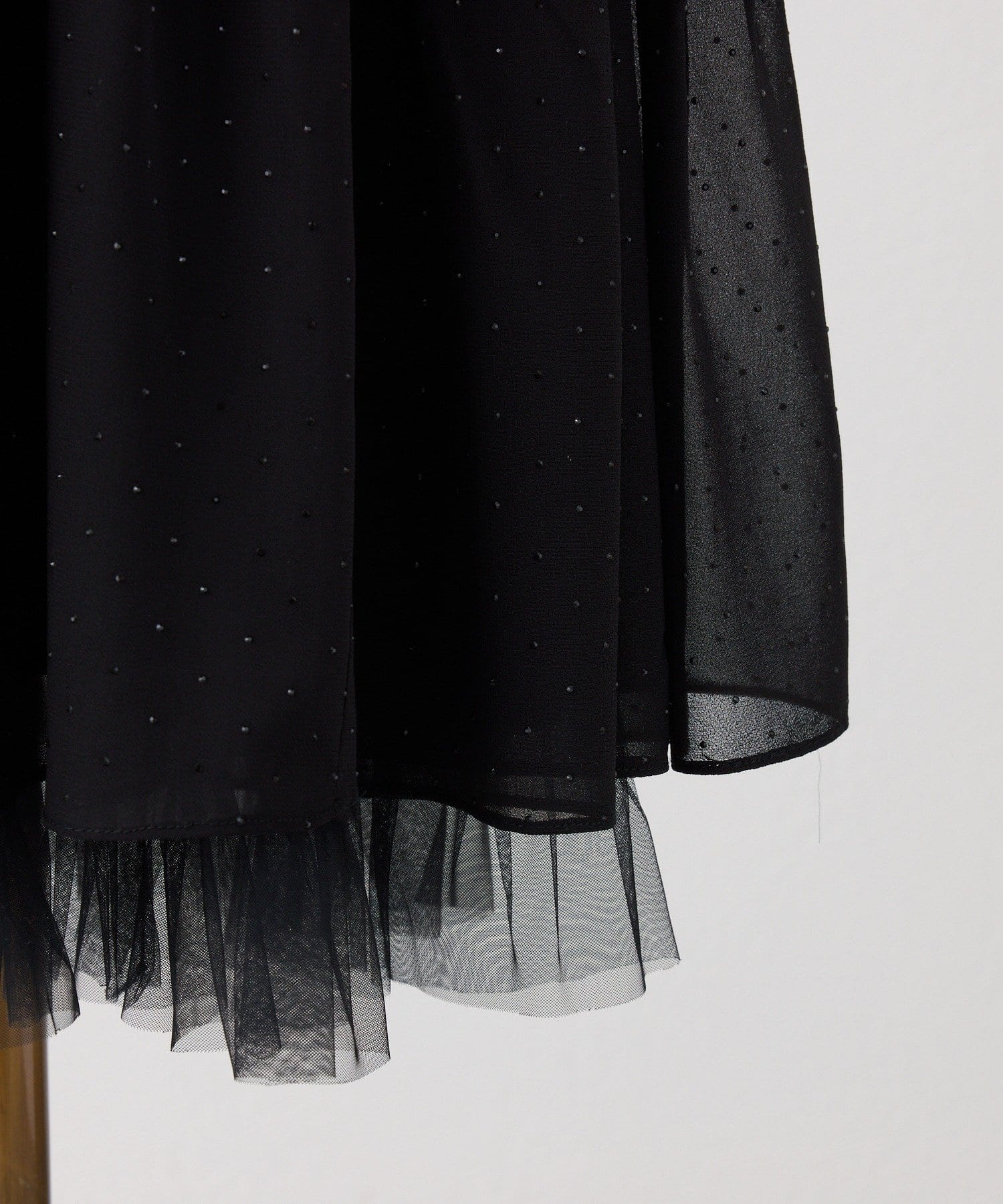 one after another NICE CLAUP(ワンアフターアナザー ナイスクラップ) 【Black Ribbon Collection】バックリボンティアードワンピ