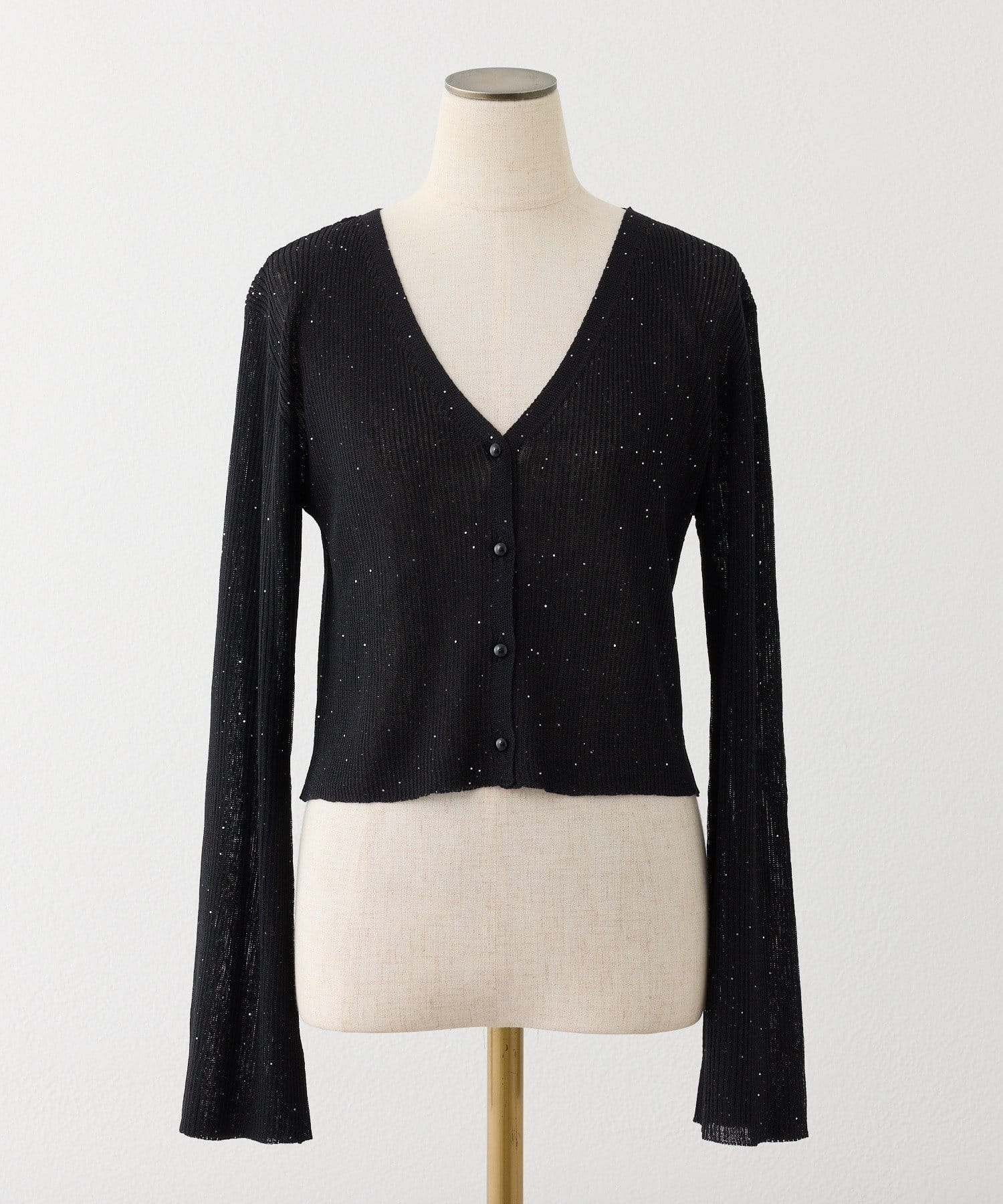 one after another NICE CLAUP(ワンアフターアナザー ナイスクラップ) シアーラメカーディガン