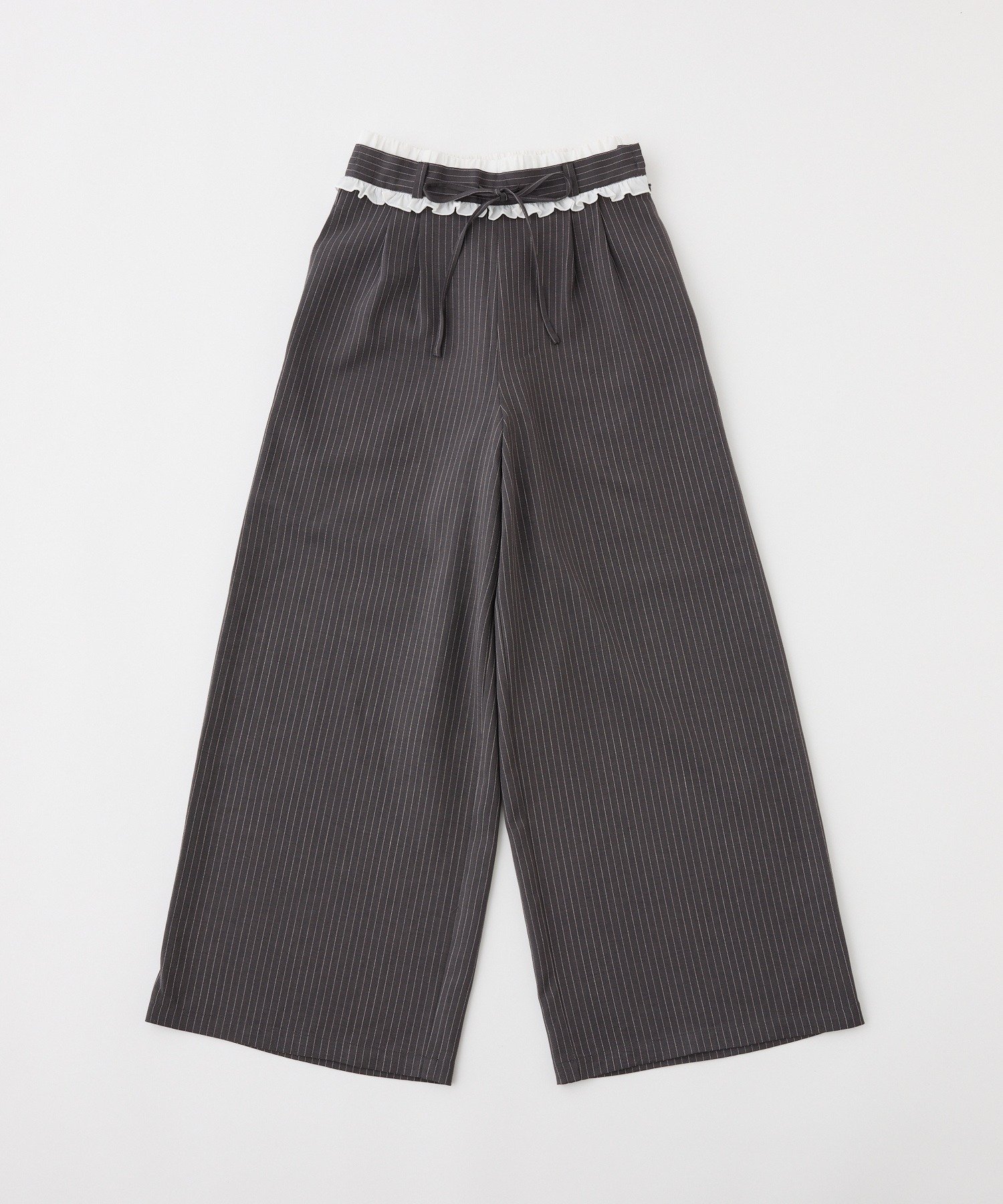 one after another NICE CLAUP(ワンアフターアナザー ナイスクラップ) 【Black Ribbon Collection】ウエストフリルスラックス