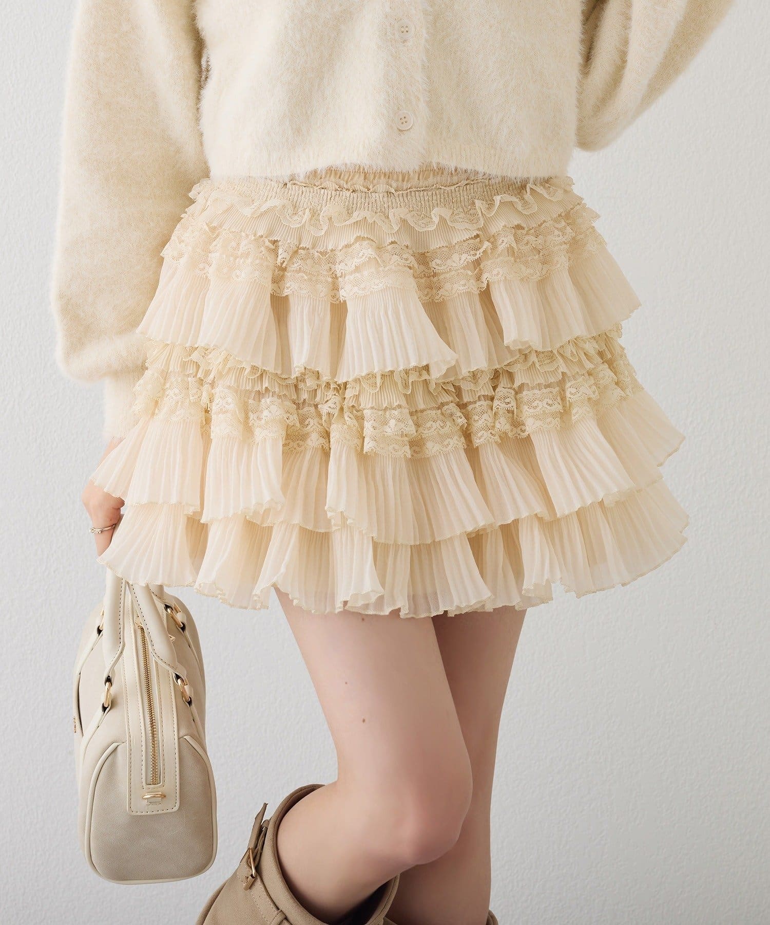 NICE CLAUP / OLIVE des OLIVE OUTLET(ナイスクラップ  / オリーブ デ オリーブ アウトレット) 【one after another】フリフリミニスカート