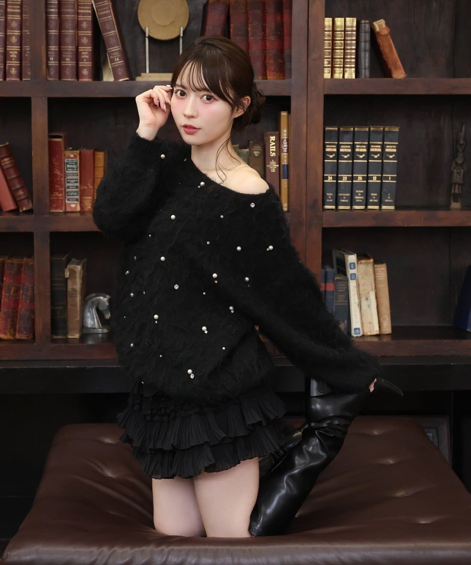 NICE CLAUP / OLIVE des OLIVE OUTLET(ナイスクラップ  / オリーブ デ オリーブ アウトレット) 【one after another】フリフリミニスカート