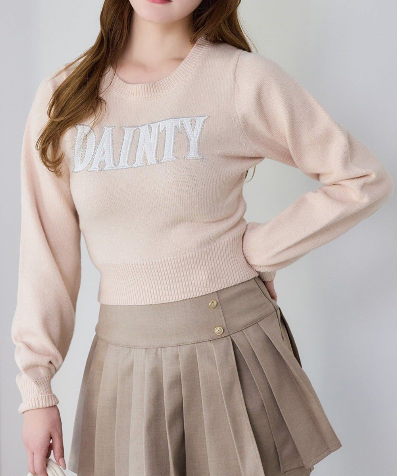 NICE CLAUP / OLIVE des OLIVE OUTLET(ナイスクラップ  / オリーブ デ オリーブ アウトレット) 【one after another】キラキラロゴ入りアソートニット