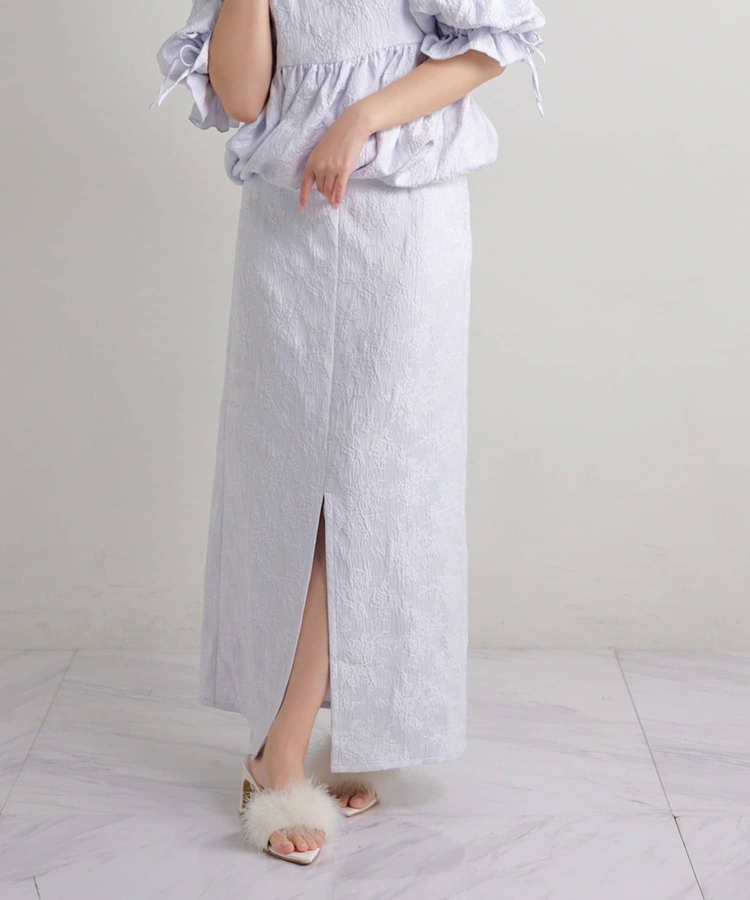 NICE CLAUP / OLIVE des OLIVE OUTLET(ナイスクラップ  / オリーブ デ オリーブ アウトレット) 【Seemi.】スリット入りバックレースアップタイトスカート