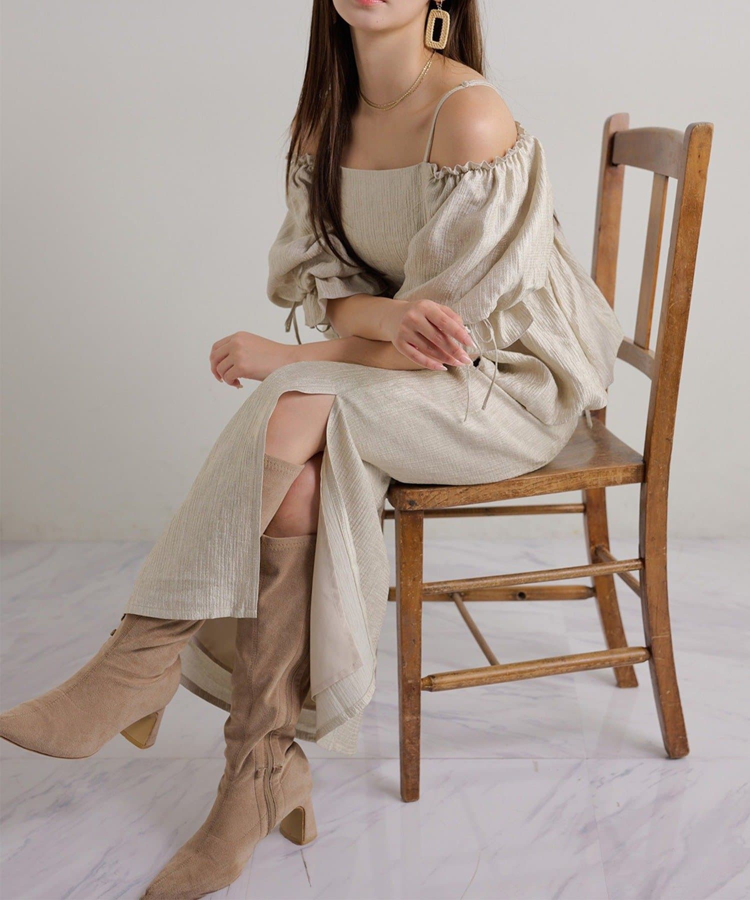 NICE CLAUP / OLIVE des OLIVE OUTLET(ナイスクラップ  / オリーブ デ オリーブ アウトレット) 【Seemi.】バルーン袖ブラウス