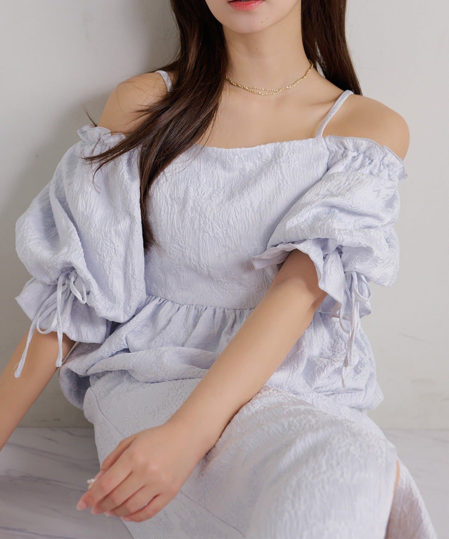 NICE CLAUP / OLIVE des OLIVE OUTLET(ナイスクラップ  / オリーブ デ オリーブ アウトレット) 【Seemi.】バルーン袖ブラウス