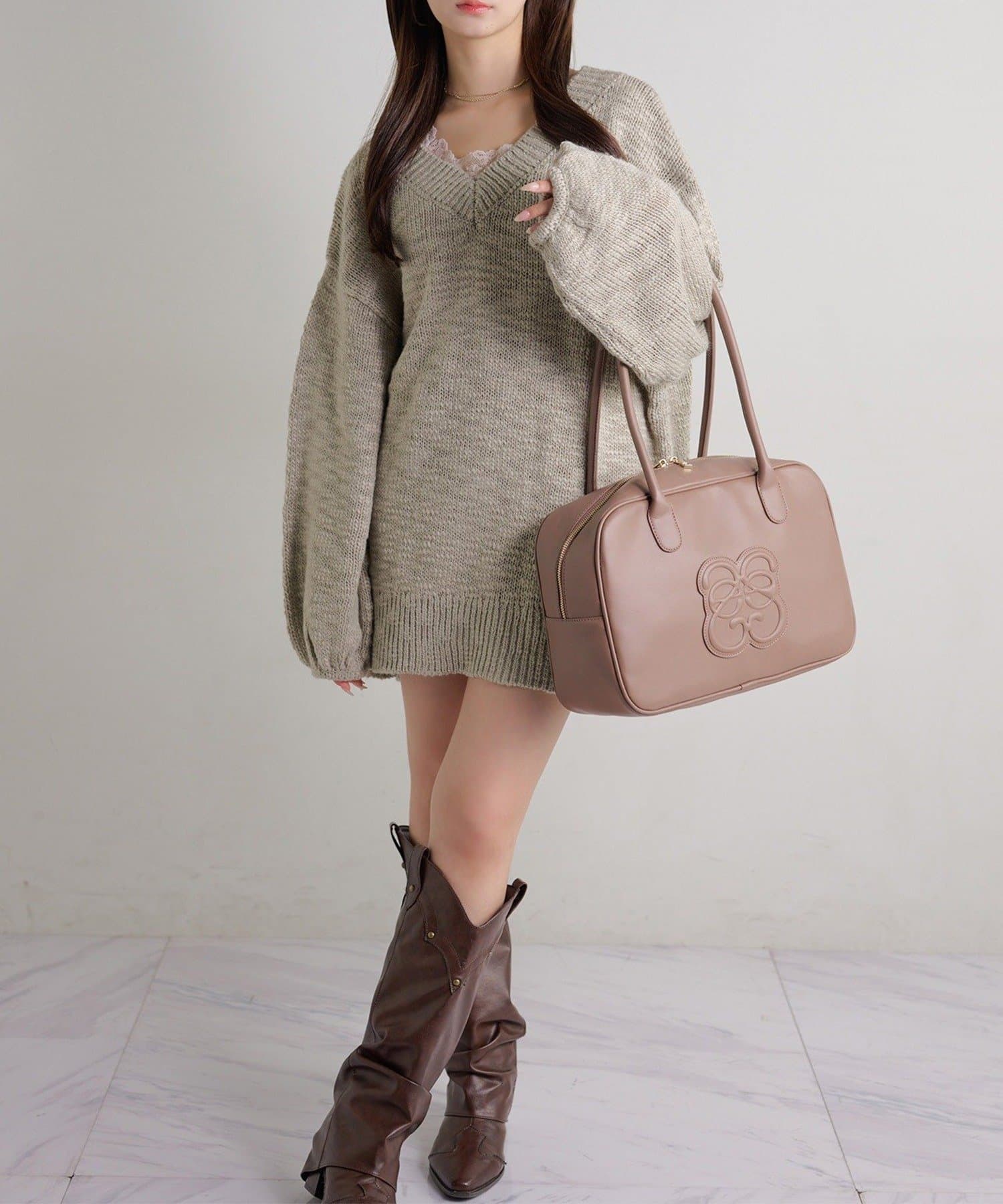 NICE CLAUP / OLIVE des OLIVE OUTLET(ナイスクラップ  / オリーブ デ オリーブ アウトレット) 【Seemi.】スラブニットチュニックワンピース