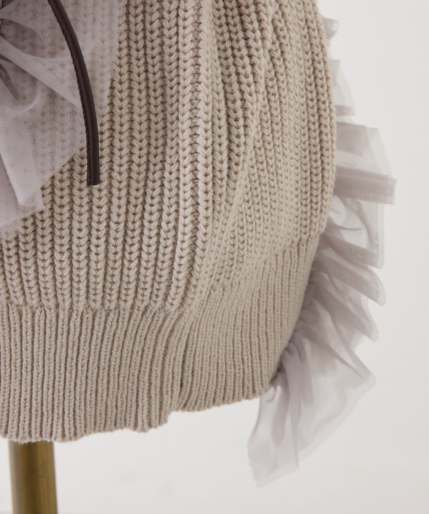 NICE CLAUP / OLIVE des OLIVE OUTLET(ナイスクラップ  / オリーブ デ オリーブ アウトレット) 【Seemi.】チュールガウンカーディガン