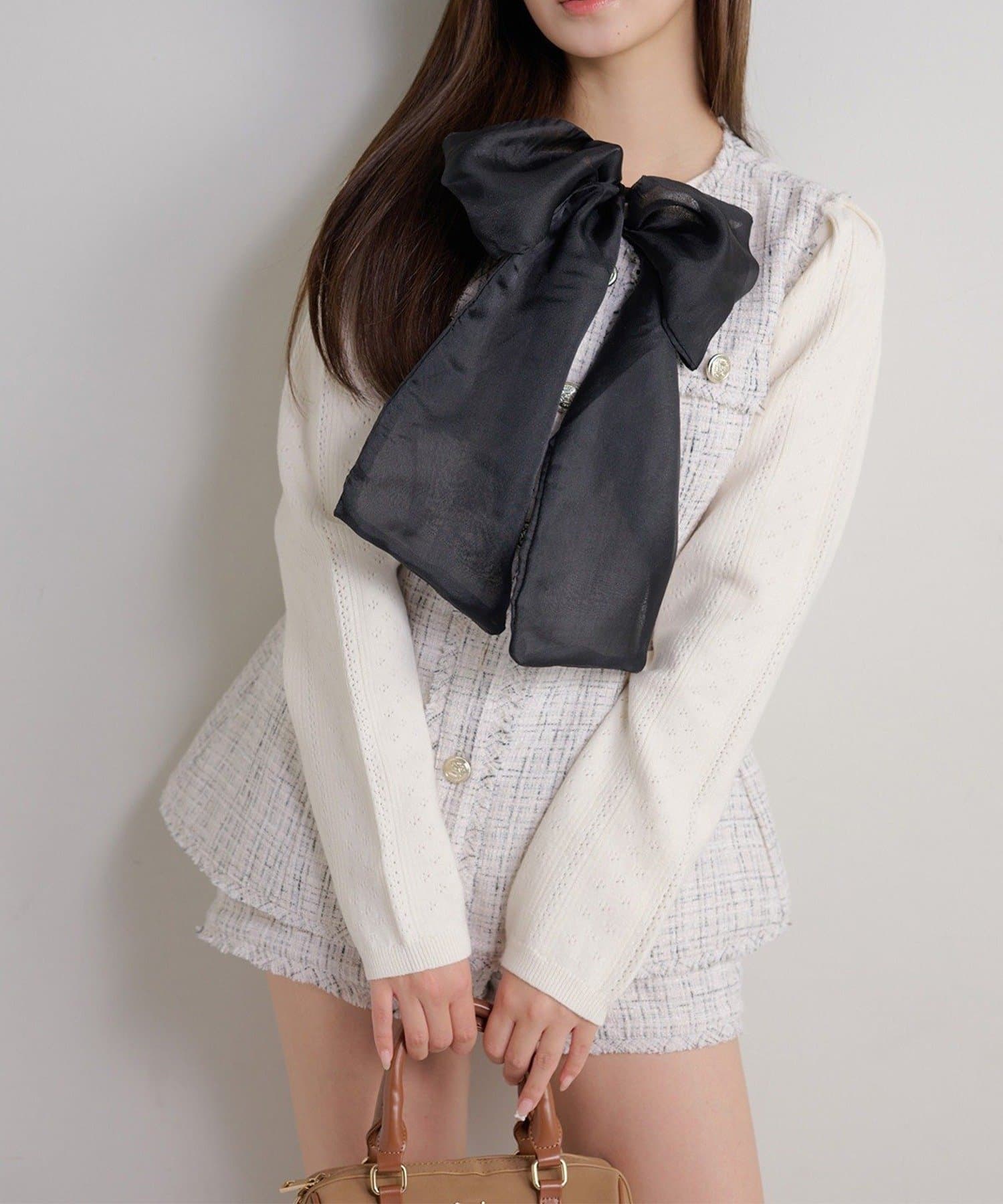 NICE CLAUP / OLIVE des OLIVE OUTLET(ナイスクラップ  / オリーブ デ オリーブ アウトレット) 【Seemi.】【セットアップ可能】金ボタンツイードミニワンピ