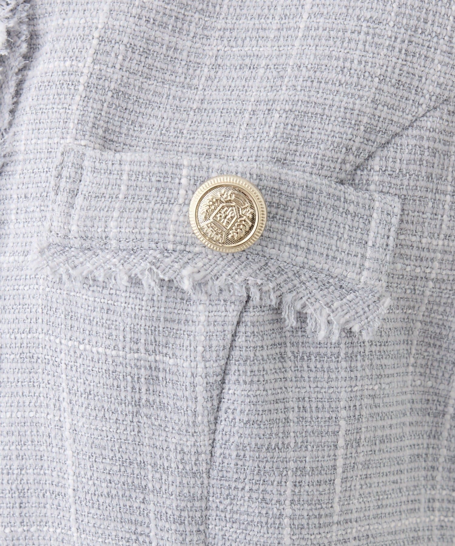 NICE CLAUP / OLIVE des OLIVE OUTLET(ナイスクラップ  / オリーブ デ オリーブ アウトレット) 【Seemi.】【セットアップ可能】金ボタンツイードミニワンピ