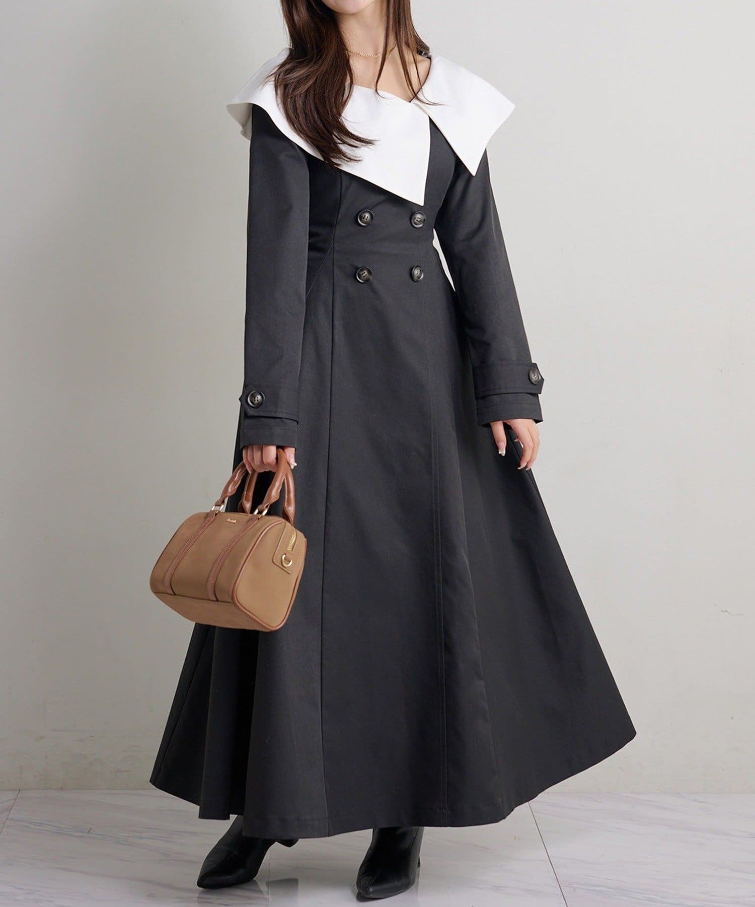 NICE CLAUP / OLIVE des OLIVE OUTLET(ナイスクラップ  / オリーブ デ オリーブ アウトレット) 【Seemi.】ビックカラーロングワンピース