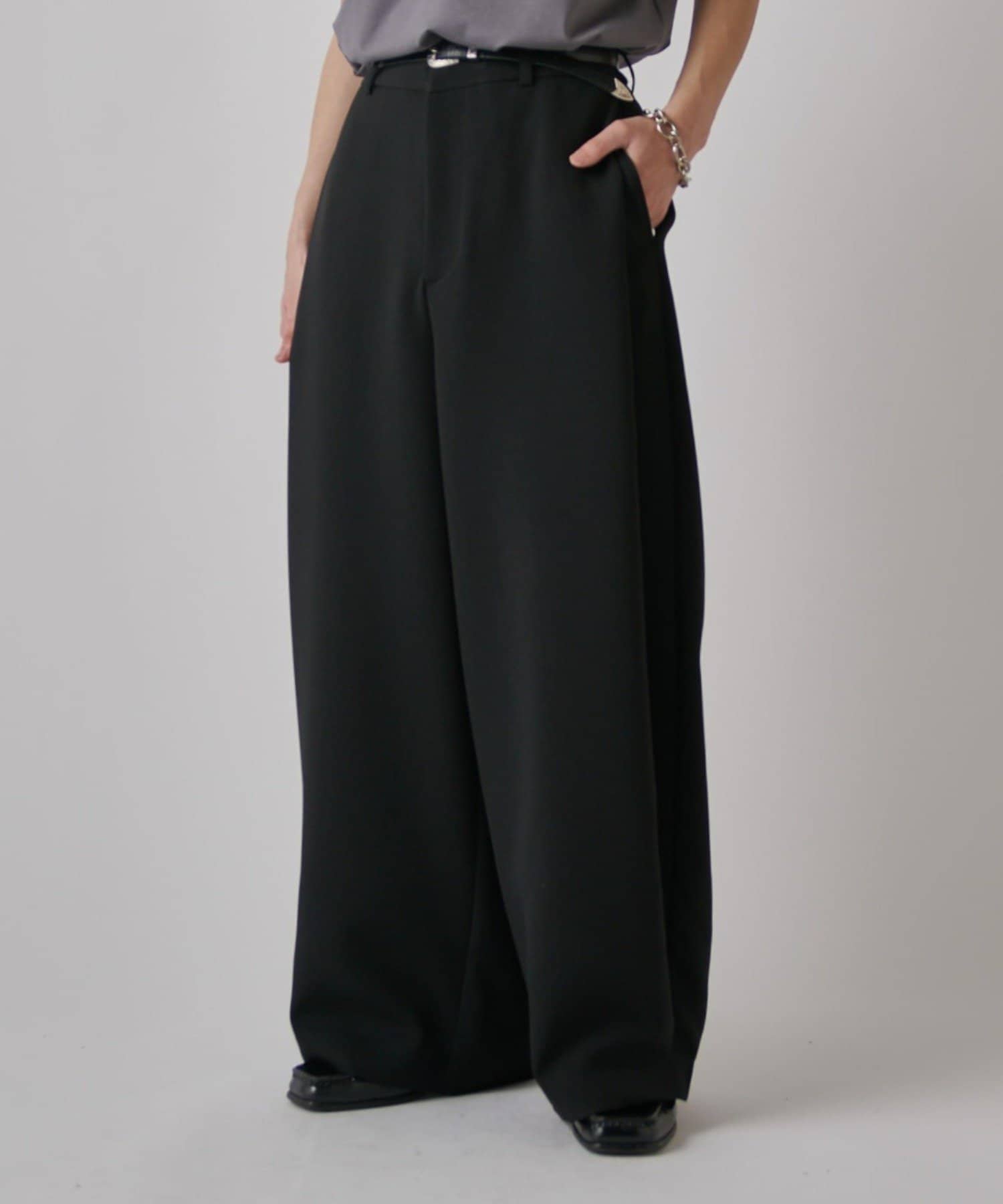 Lui's(ルイス) ダブルクロスタックワイドパンツ