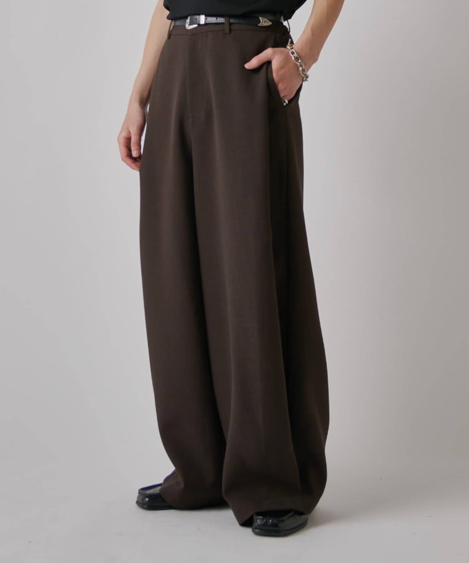 Lui's(ルイス) ダブルクロスタックワイドパンツ