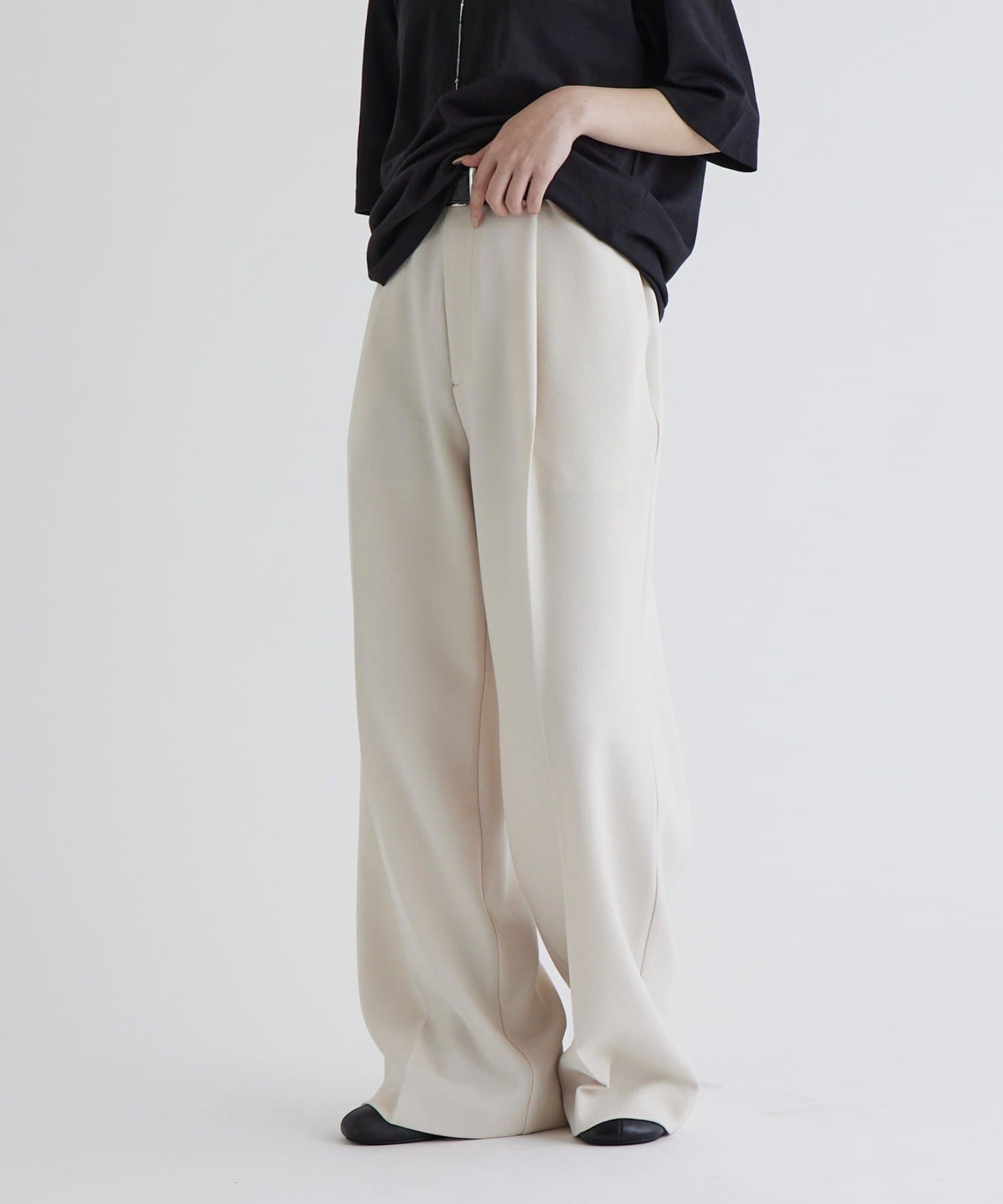 Lui's(ルイス) ジョーゼットタックワイドパンツ