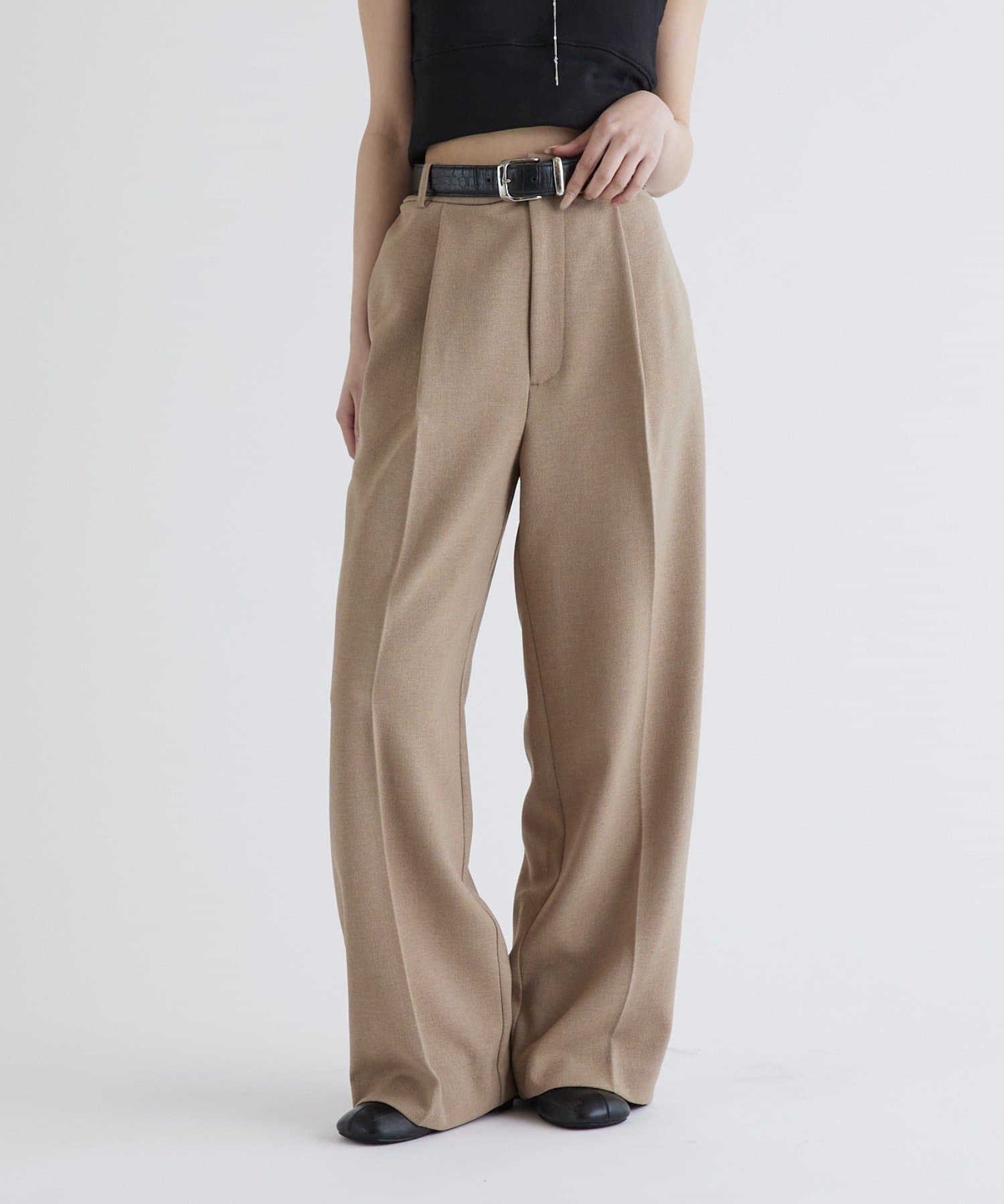 Lui's(ルイス) ジョーゼットタックワイドパンツ