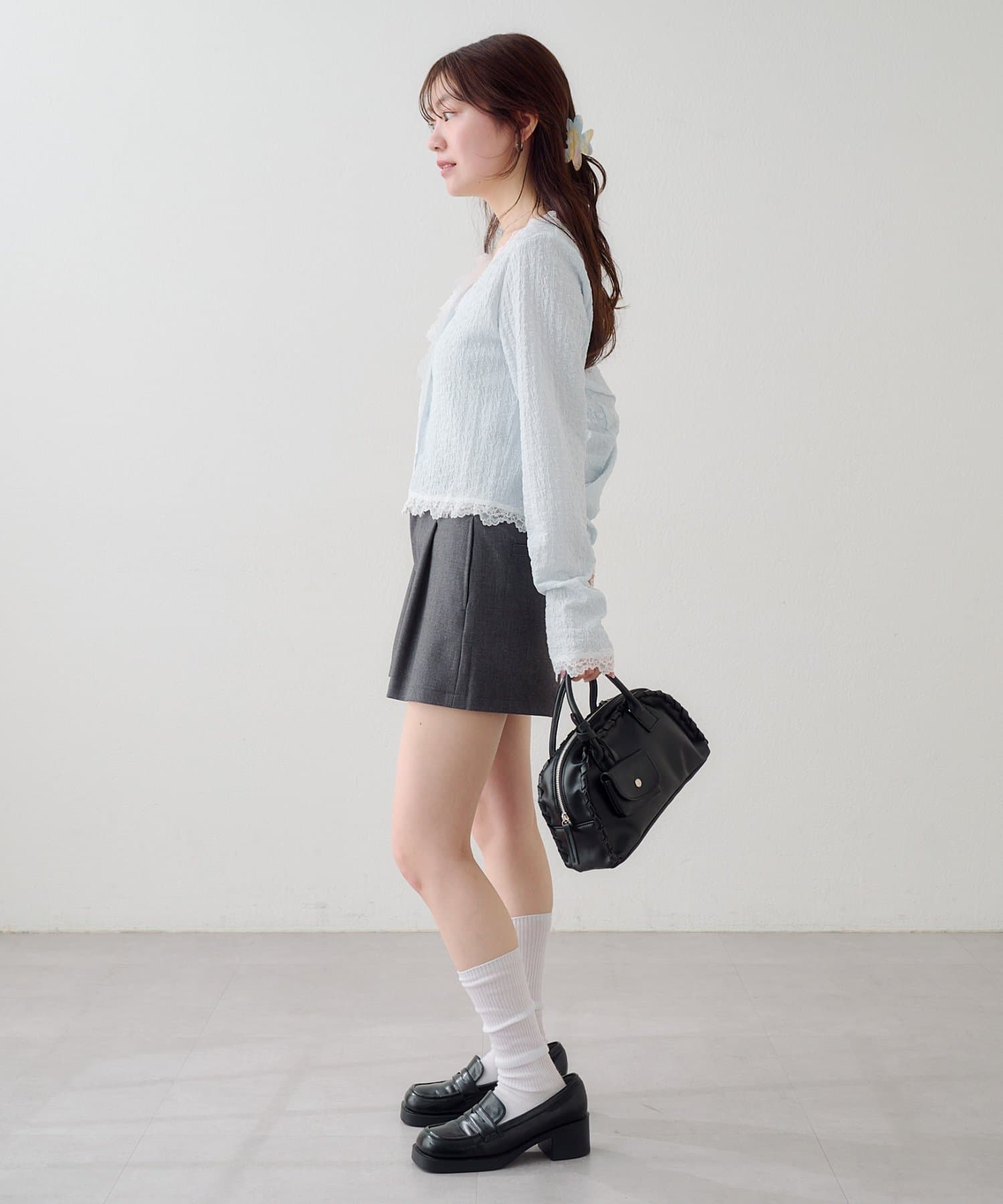 Kastane(カスタネ) レース切替カーディガン