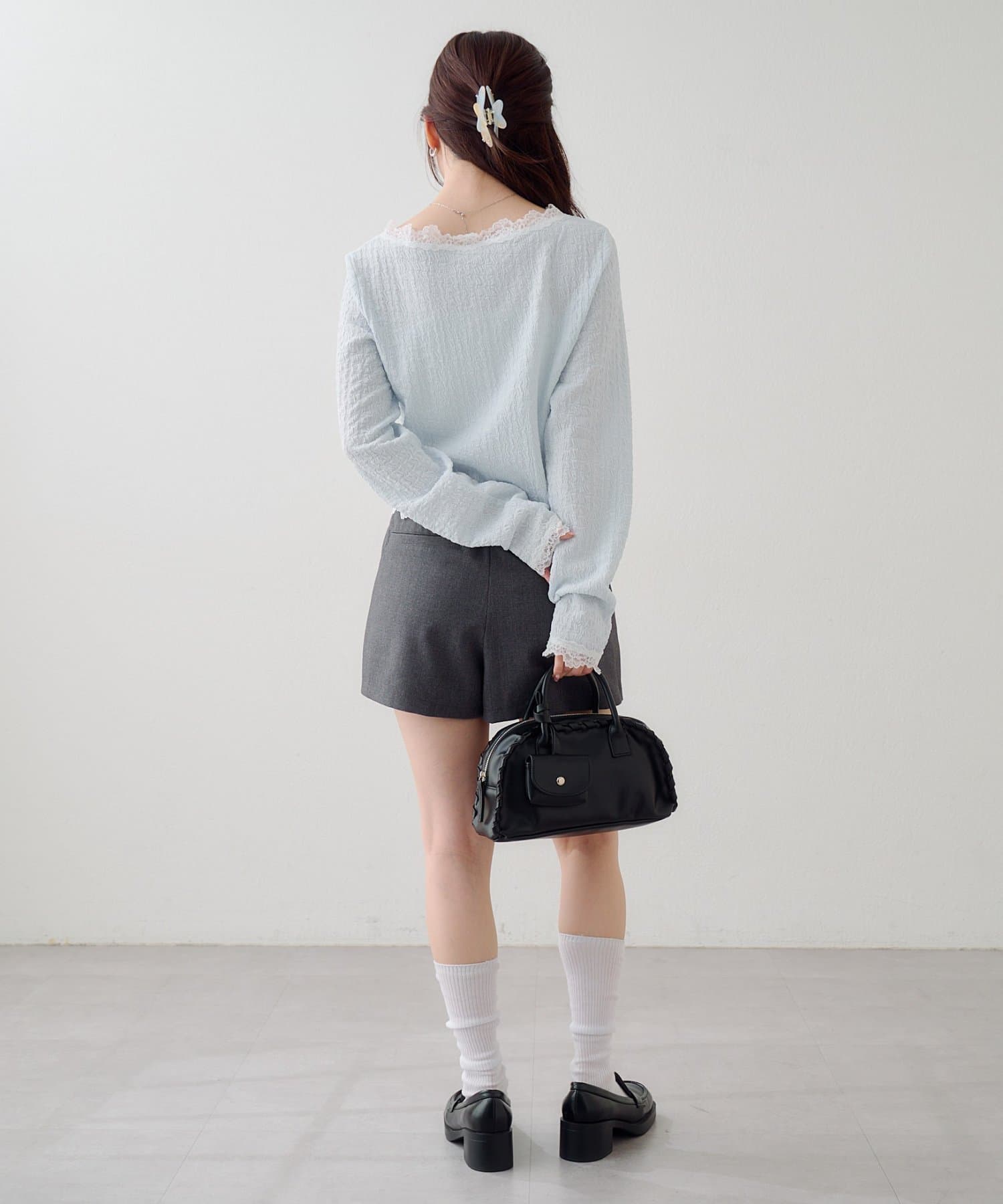 Kastane(カスタネ) レース切替カーディガン