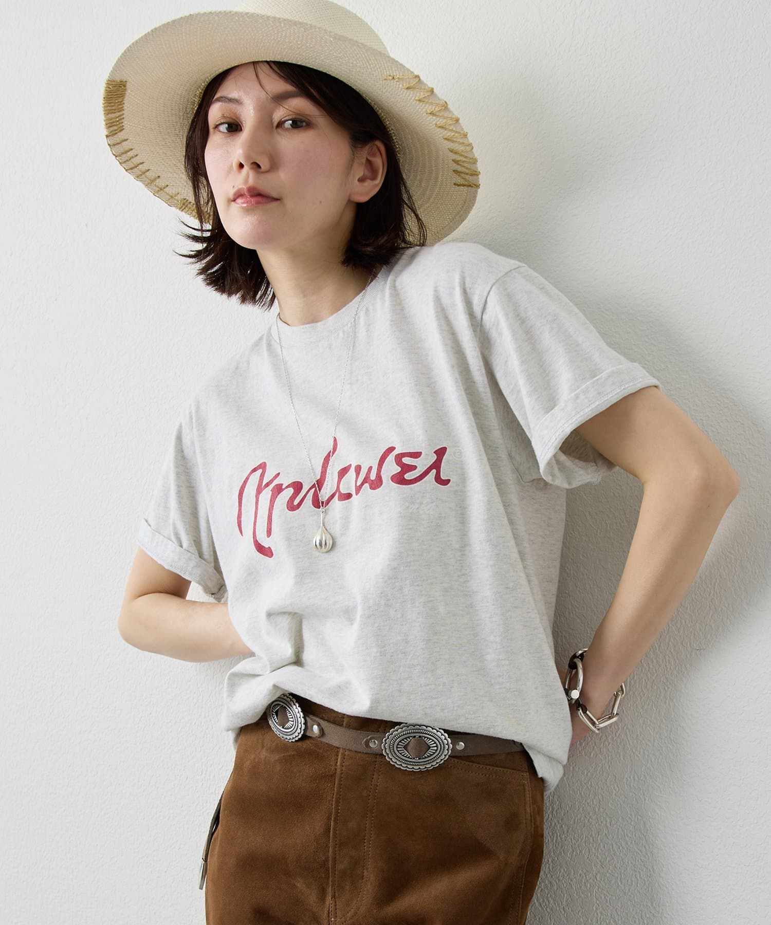 Whim Gazette(ウィム ガゼット) クラックプリントTシャツ