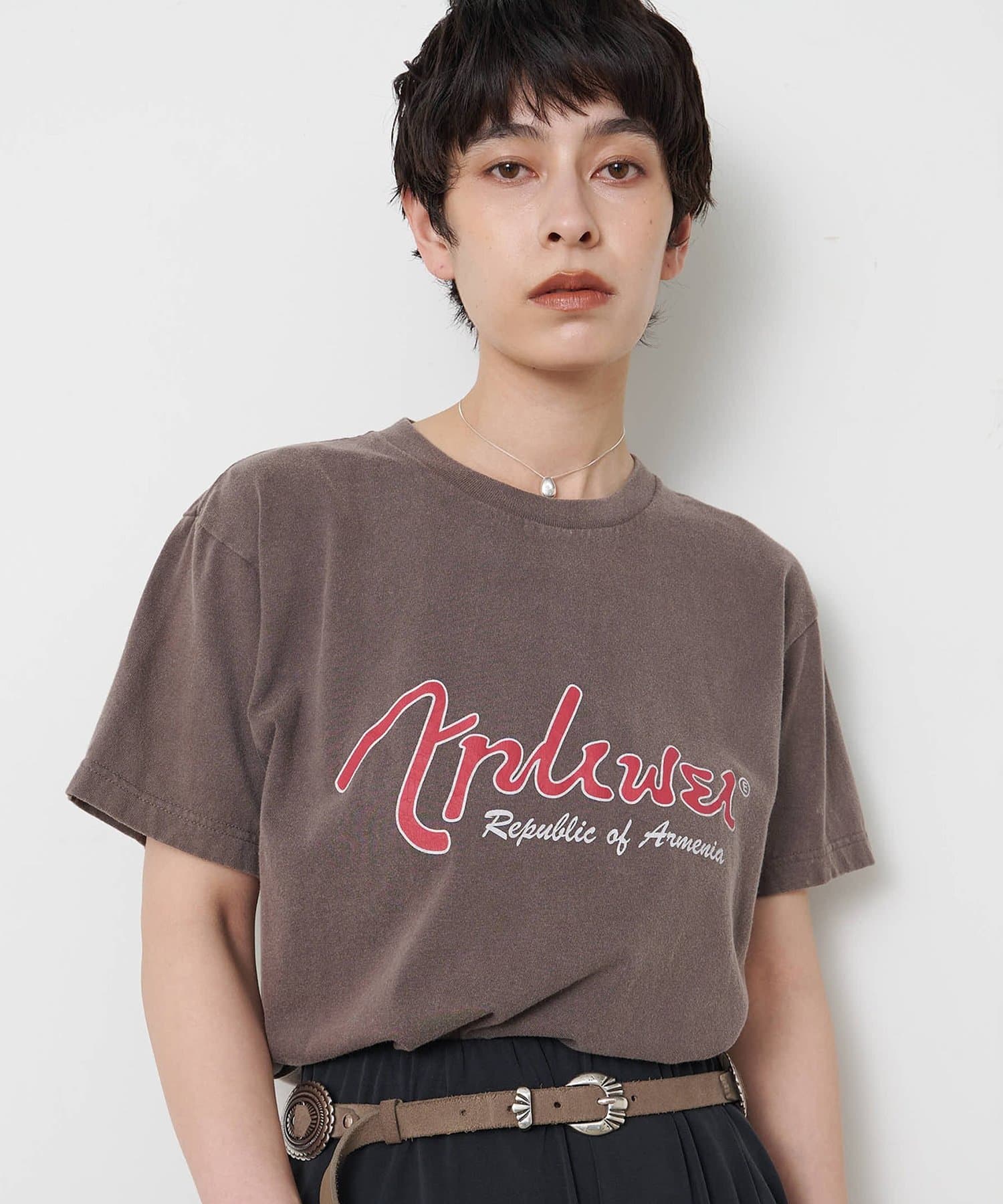 Whim Gazette(ウィム ガゼット) クラックプリントTシャツ