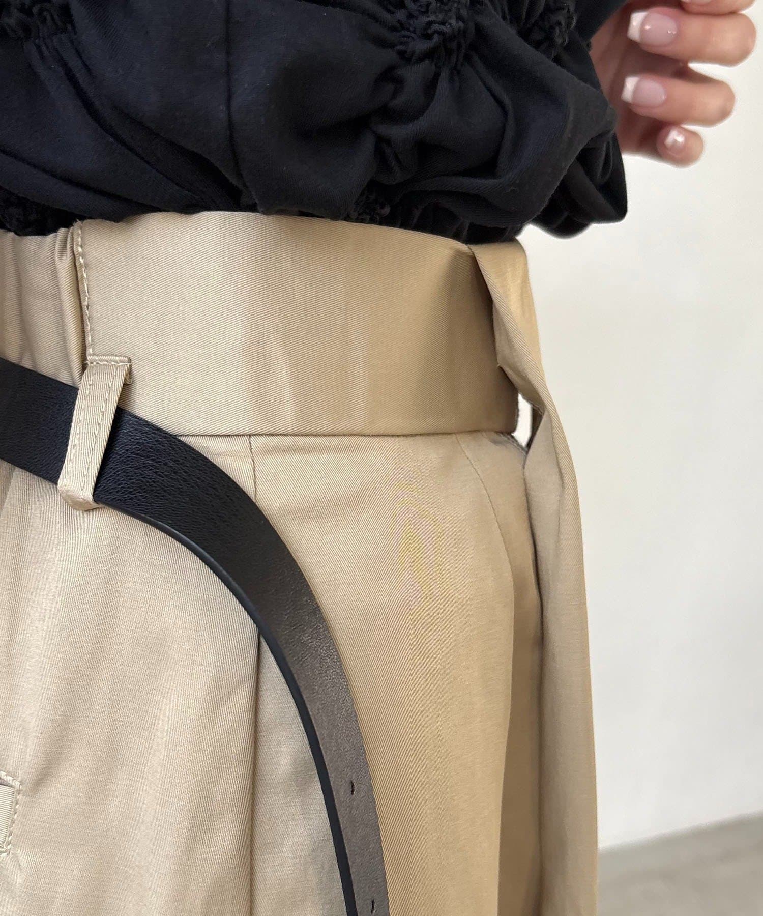 CAPRICIEUX LE'MAGE(カプリシュレマージュ) 【主役級スカート/低身長サイズあり】アシメタックベルト付スカート