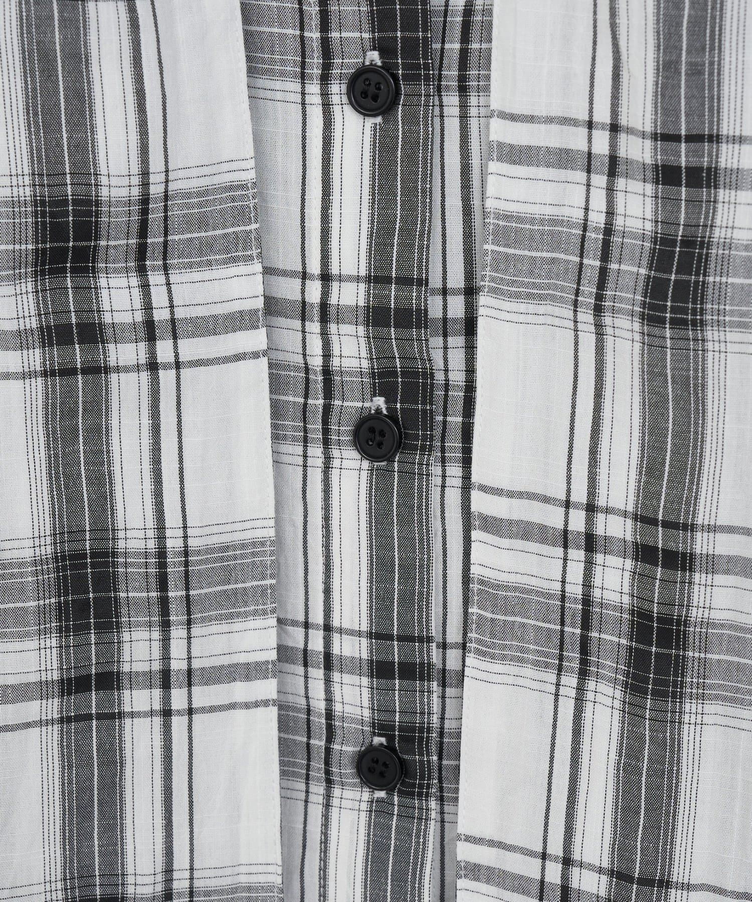 DISCOAT(ディスコート) 【WEB限定】チェックボウタイノースリーブブラウス