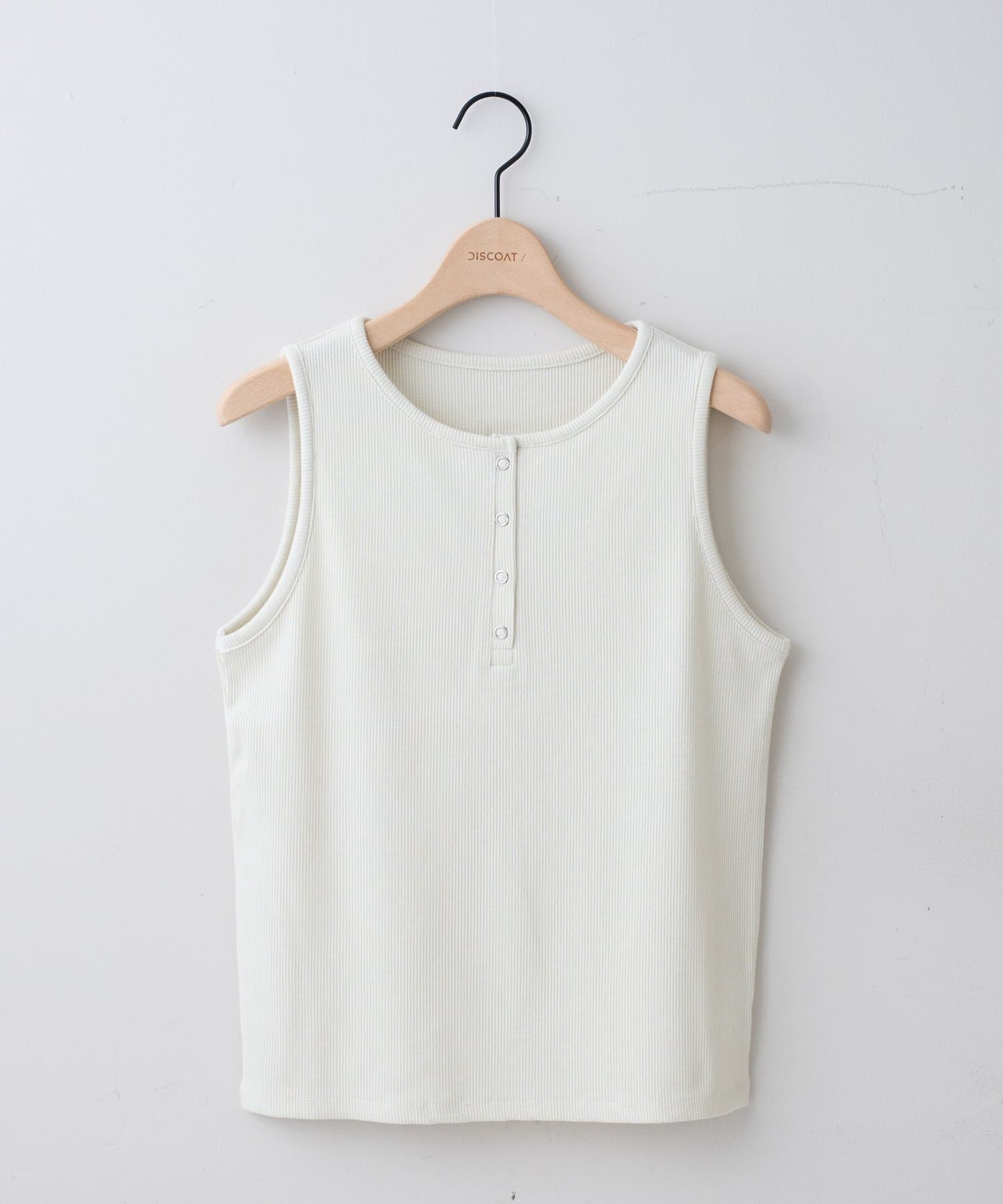 DISCOAT(ディスコート) 【WEB限定】ラメリブヘンリータンクトップ