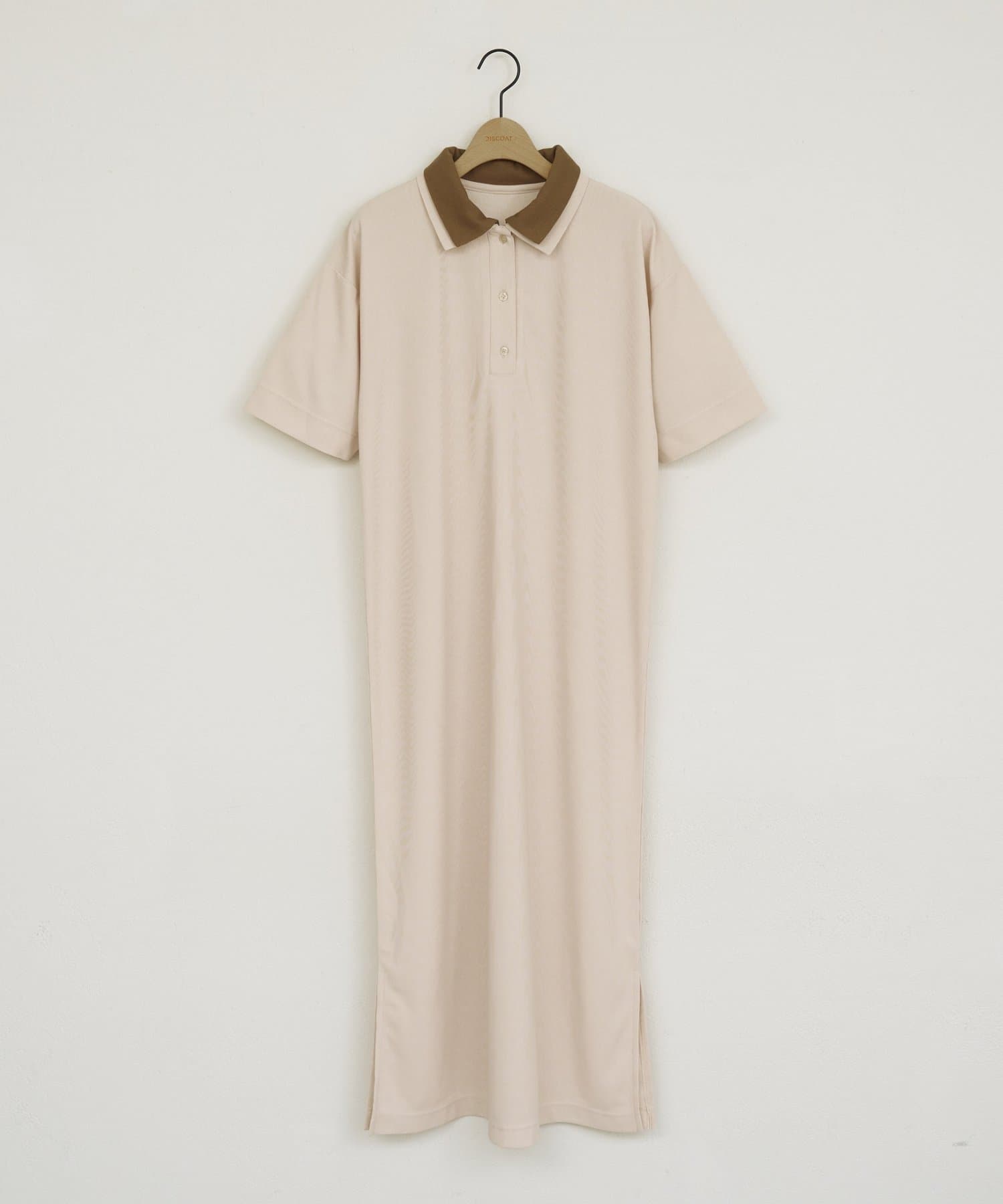 DISCOAT(ディスコート) 【WEB限定】衿2重ゆったりカットワンピース