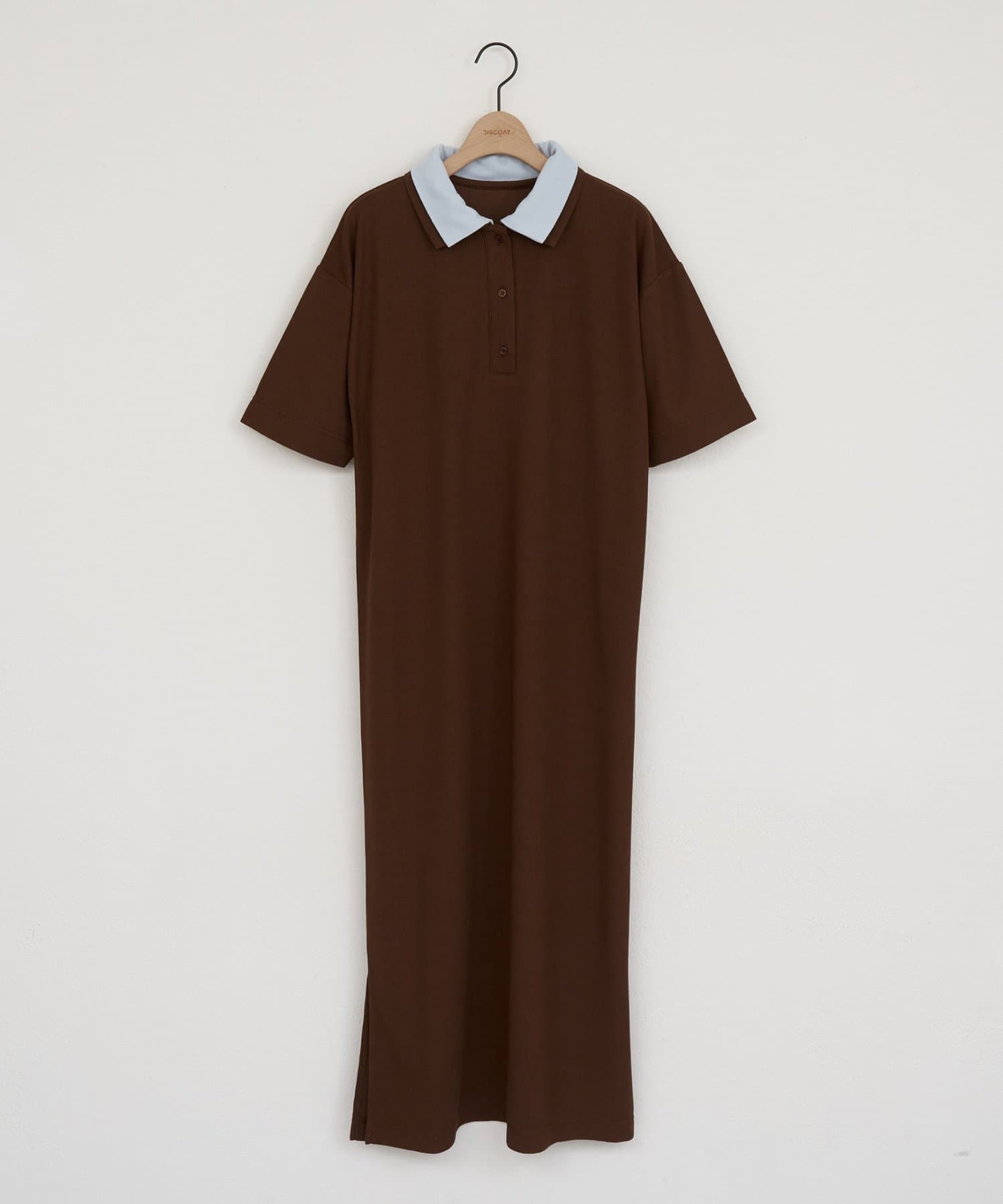 DISCOAT(ディスコート) 【WEB限定】衿2重ゆったりカットワンピース