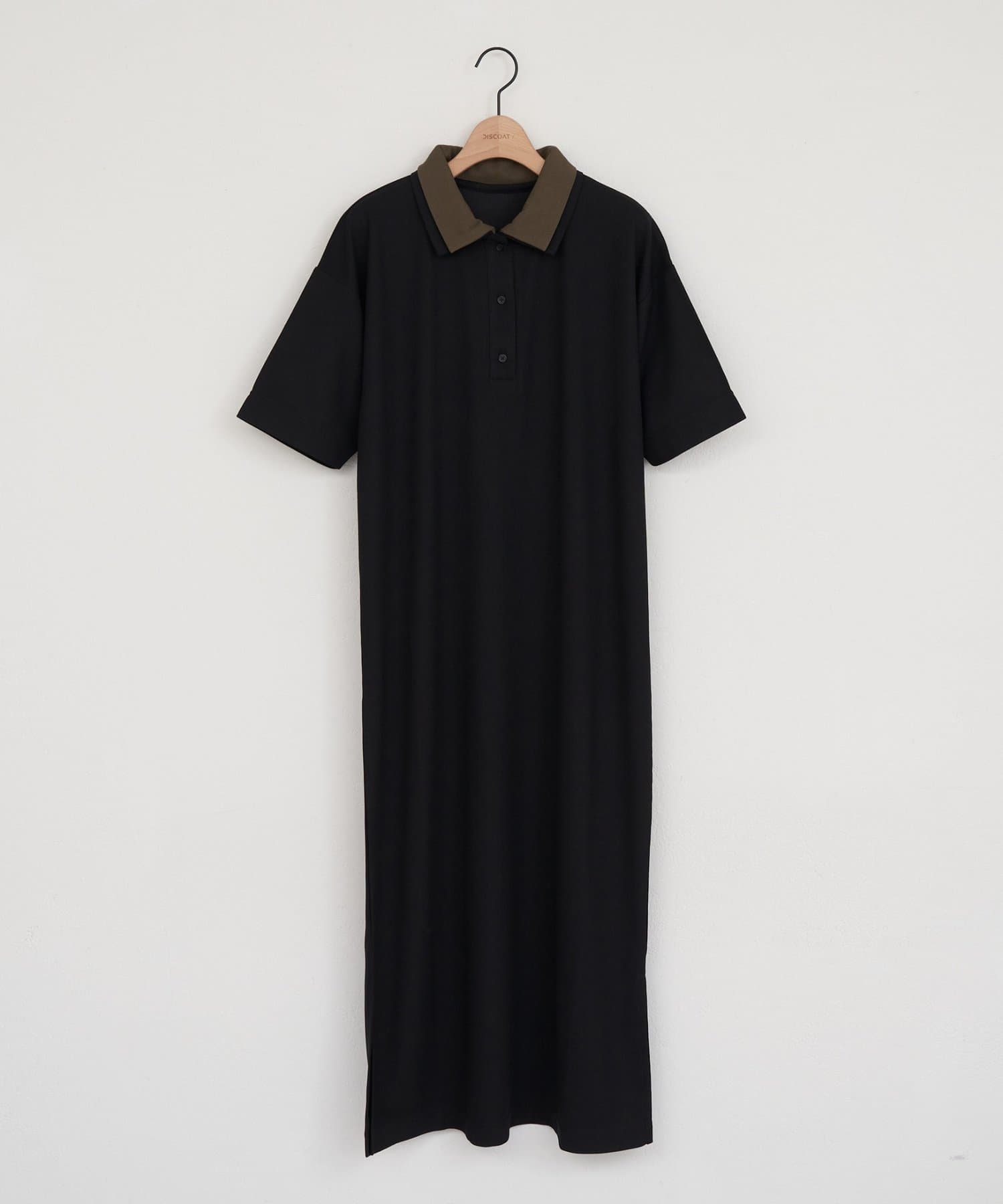 DISCOAT(ディスコート) 【WEB限定】衿2重ゆったりカットワンピース