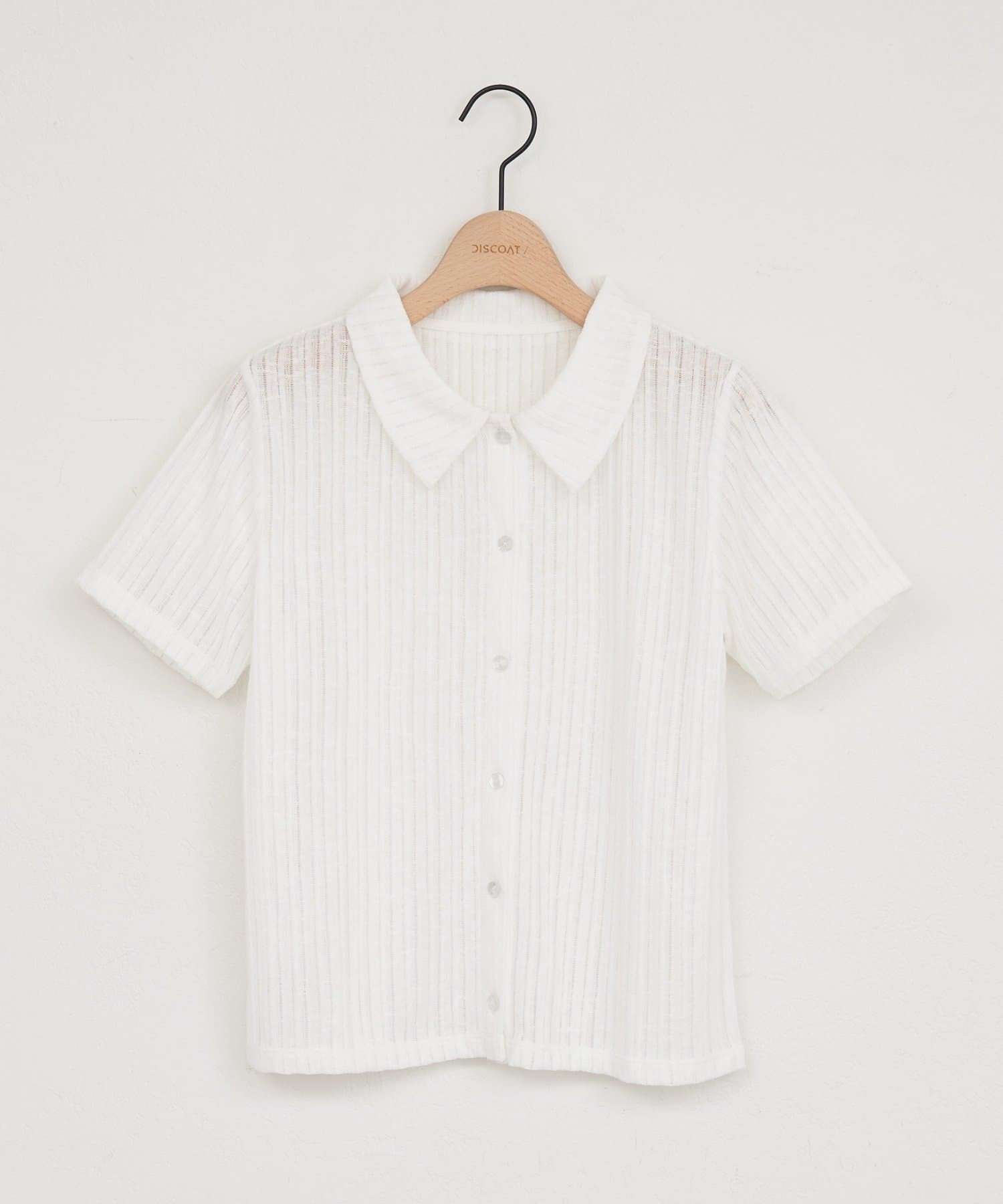 DISCOAT(ディスコート) 【WEB限定】シアー半袖カーディガン