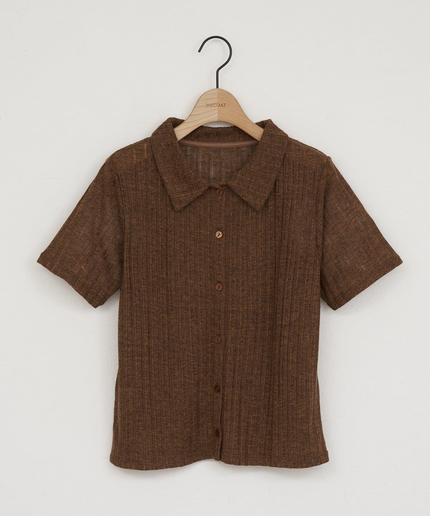 DISCOAT(ディスコート) 【WEB限定】シアー半袖カーディガン