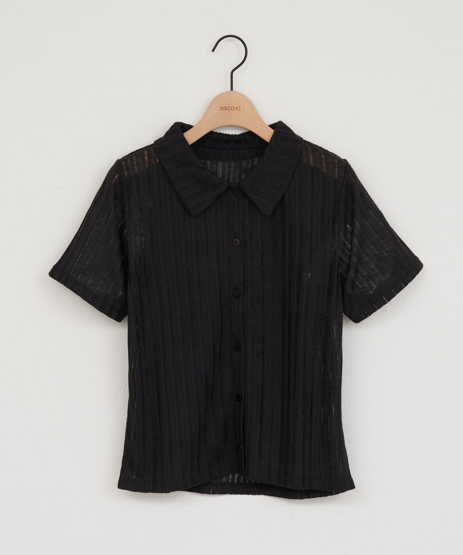 DISCOAT(ディスコート) 【WEB限定】シアー半袖カーディガン