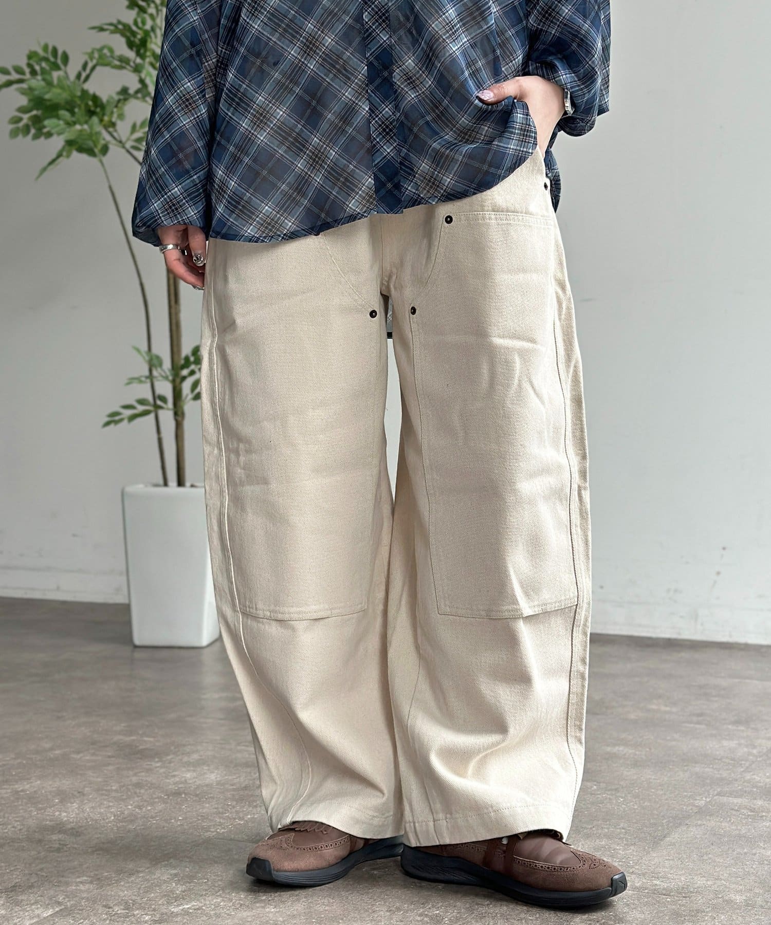 CPCM(シーピーシーエム) ダブルニーバレルデニム