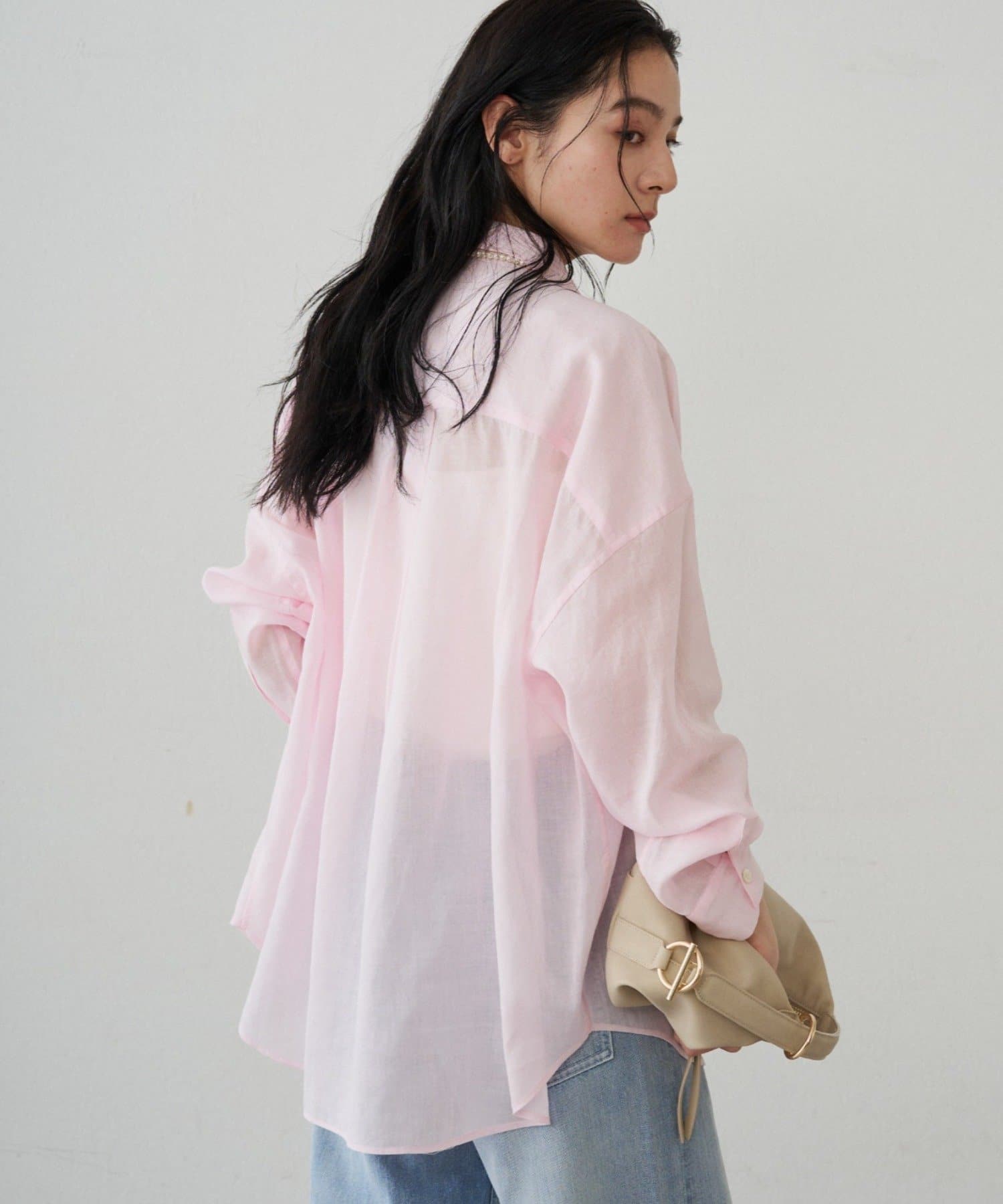 LOUNGEDRESS(ラウンジドレス) カシュクール2wayリネンシャツ