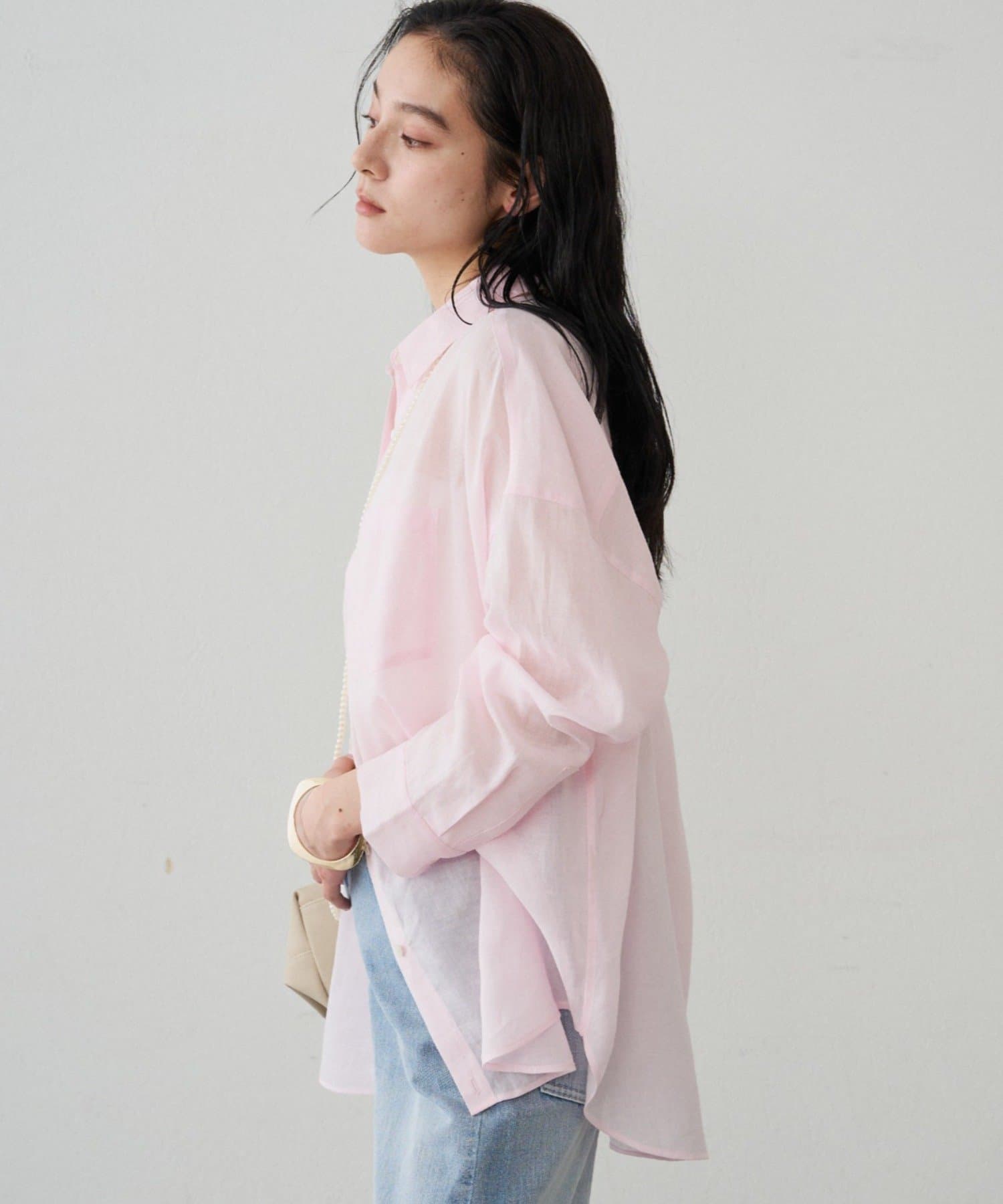 LOUNGEDRESS(ラウンジドレス) カシュクール2wayリネンシャツ