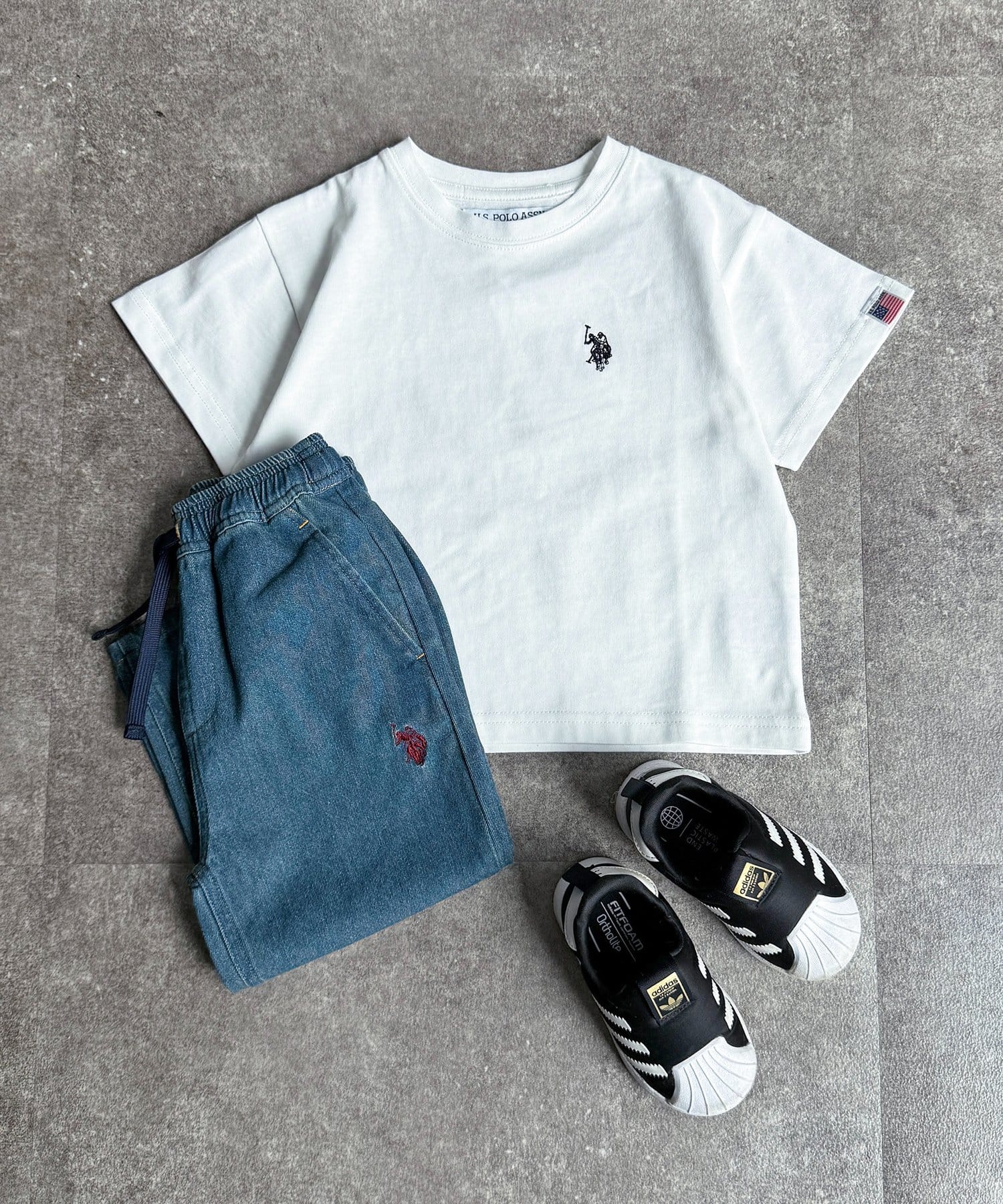 CPCM(シーピーシーエム) 【KIDS】【U.S. POLO ASSN.】1ポイント刺繍T