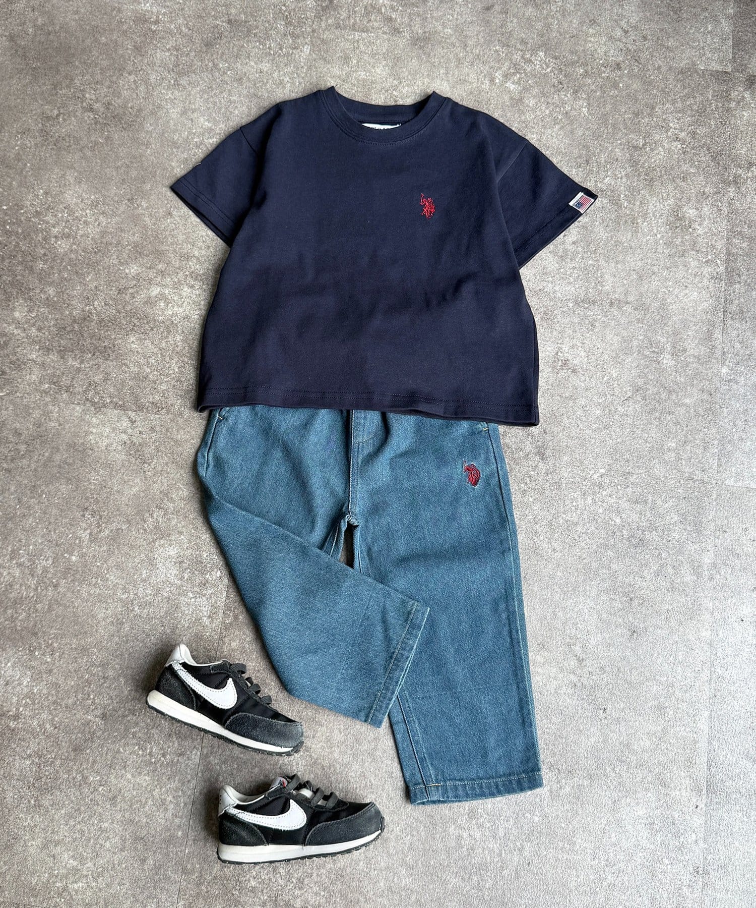 CPCM(シーピーシーエム) 【KIDS】【U.S. POLO ASSN.】1ポイント刺繍T