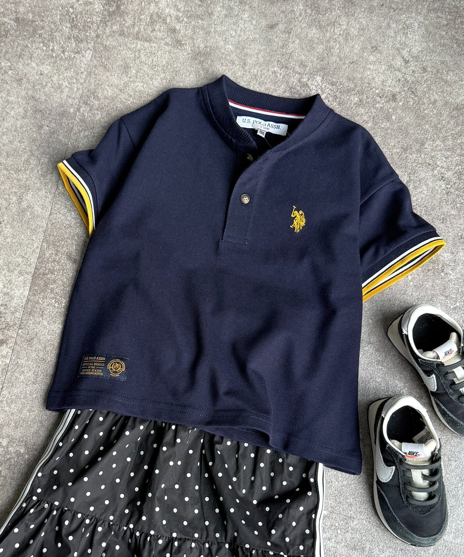 CPCM(シーピーシーエム) 【KIDS】【U.S. POLO ASSN.】鹿の子ヘンリーT