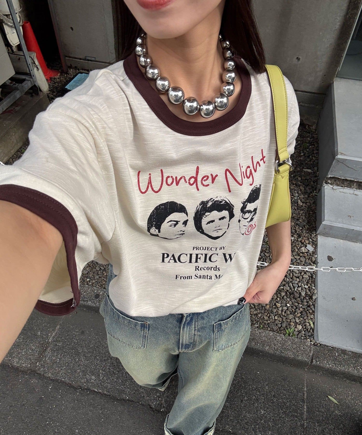 CIAOPANIC(チャオパニック) アソートプリントリンガーTシャツ