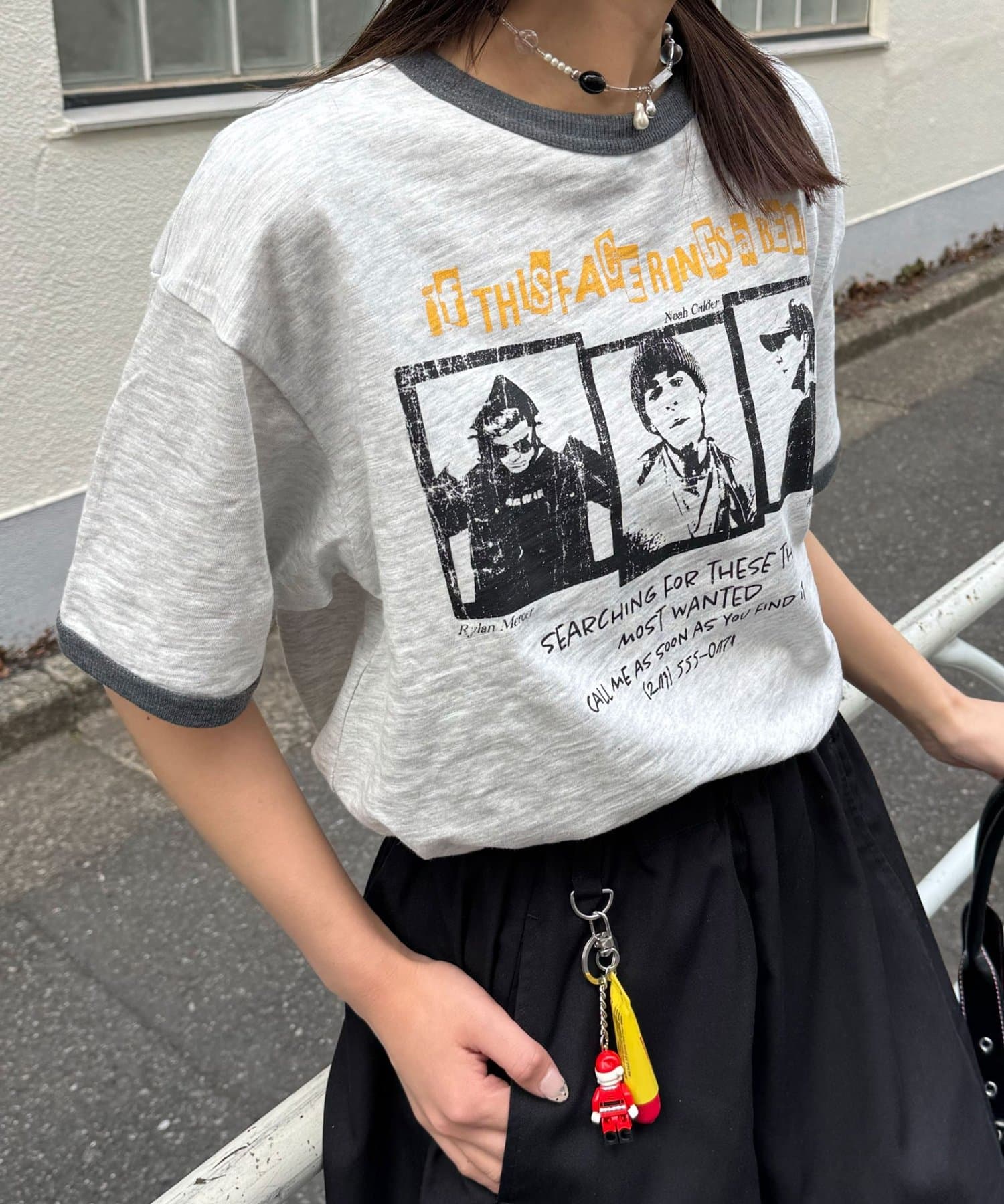 CIAOPANIC(チャオパニック) アソートプリントリンガーTシャツ
