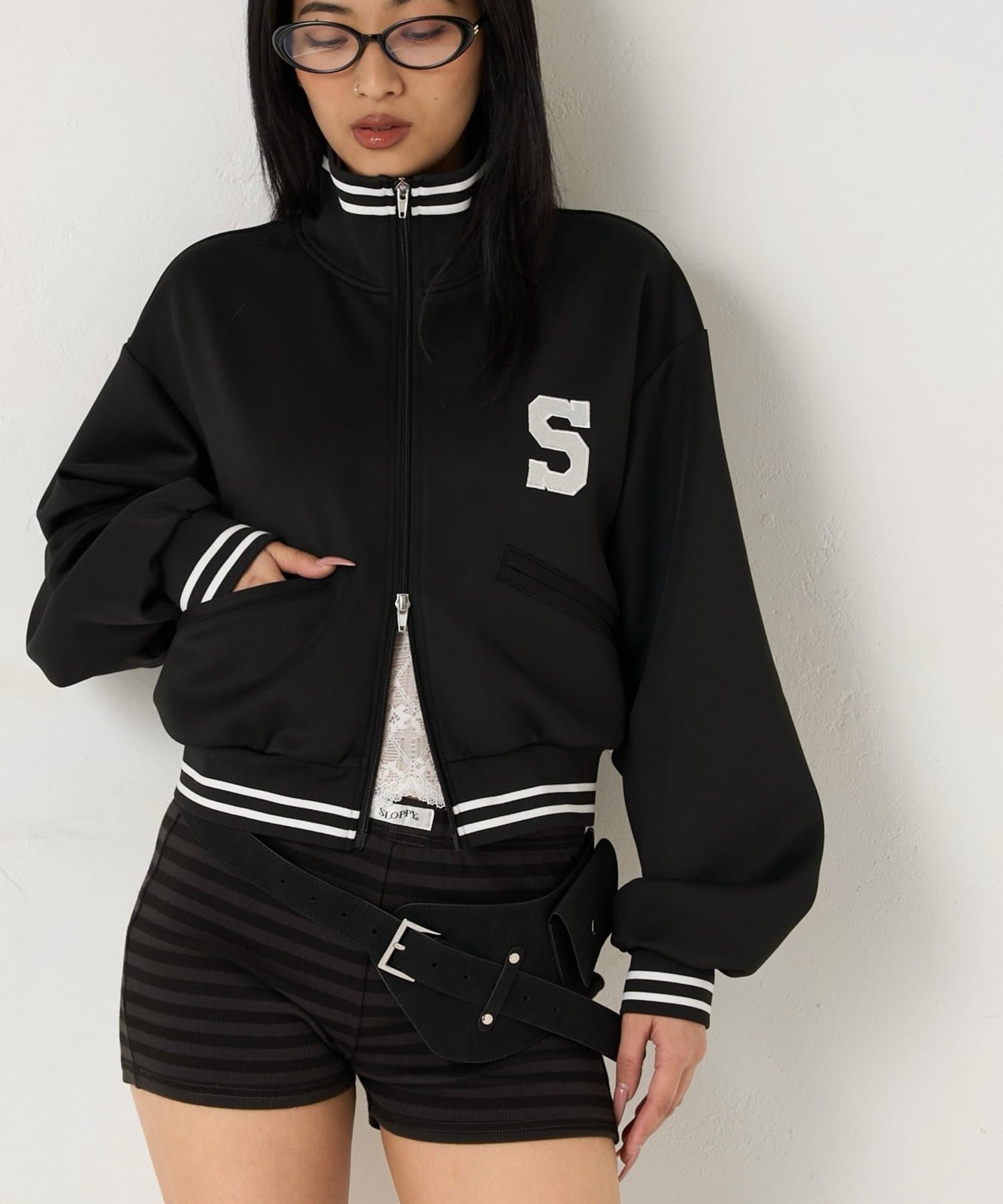 OUTLET(アウトレット) 【WHO'S WHO gallery】Sロゴコンパクトトラックジャケット