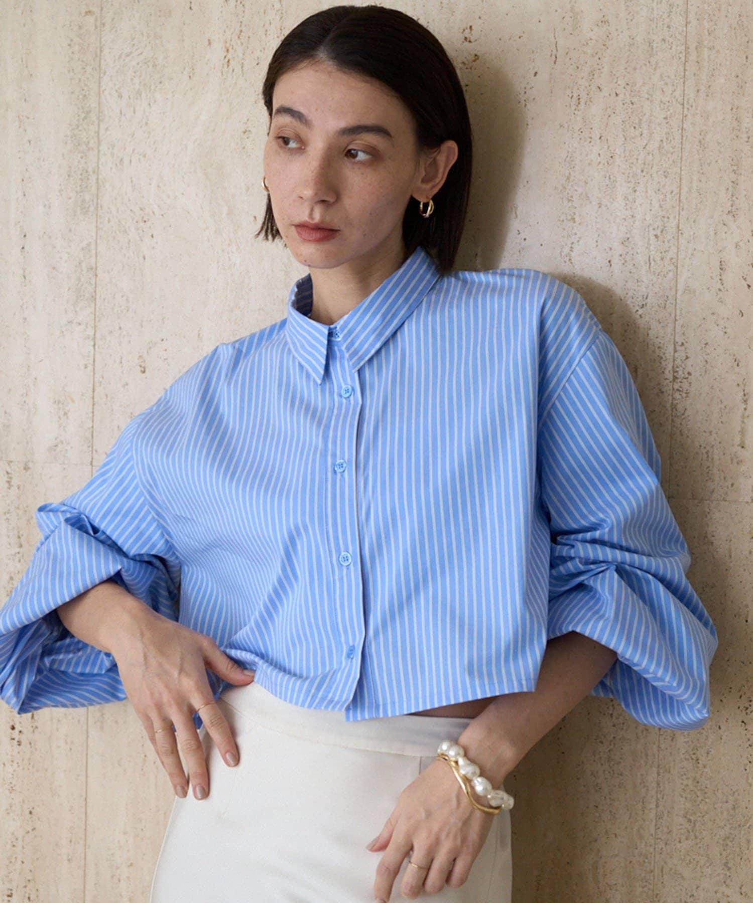 OUTLET(アウトレット) 【CAPRICIEUX LE'MAGE】袖バルーンクロップシャツ