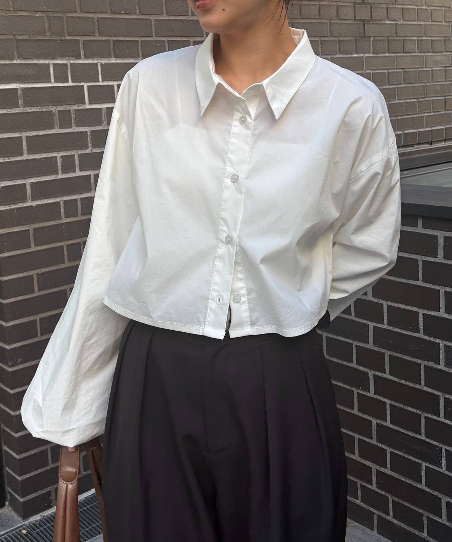 OUTLET(アウトレット) 【CAPRICIEUX LE'MAGE】袖バルーンクロップシャツ