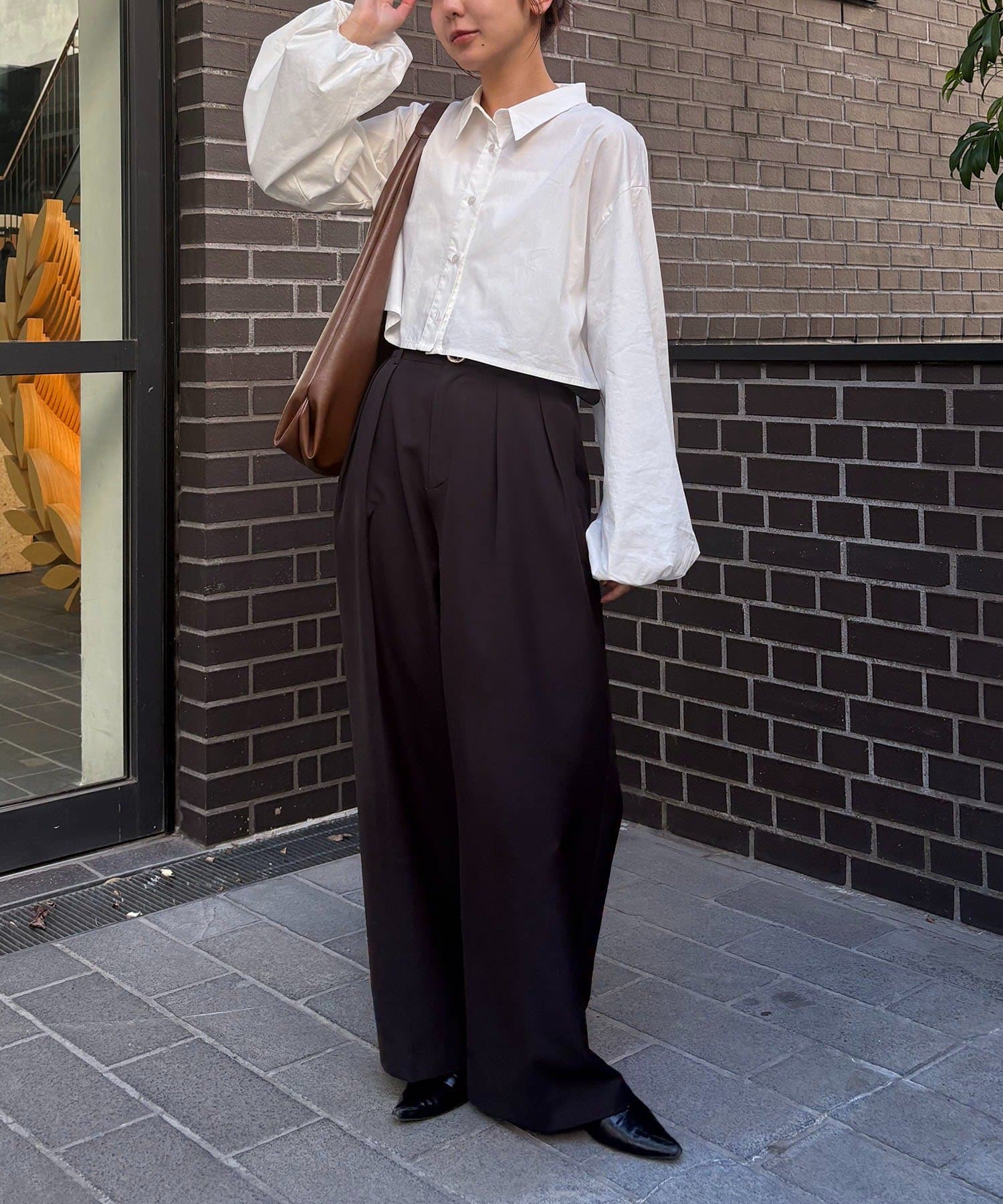 OUTLET(アウトレット) 【CAPRICIEUX LE'MAGE】袖バルーンクロップシャツ