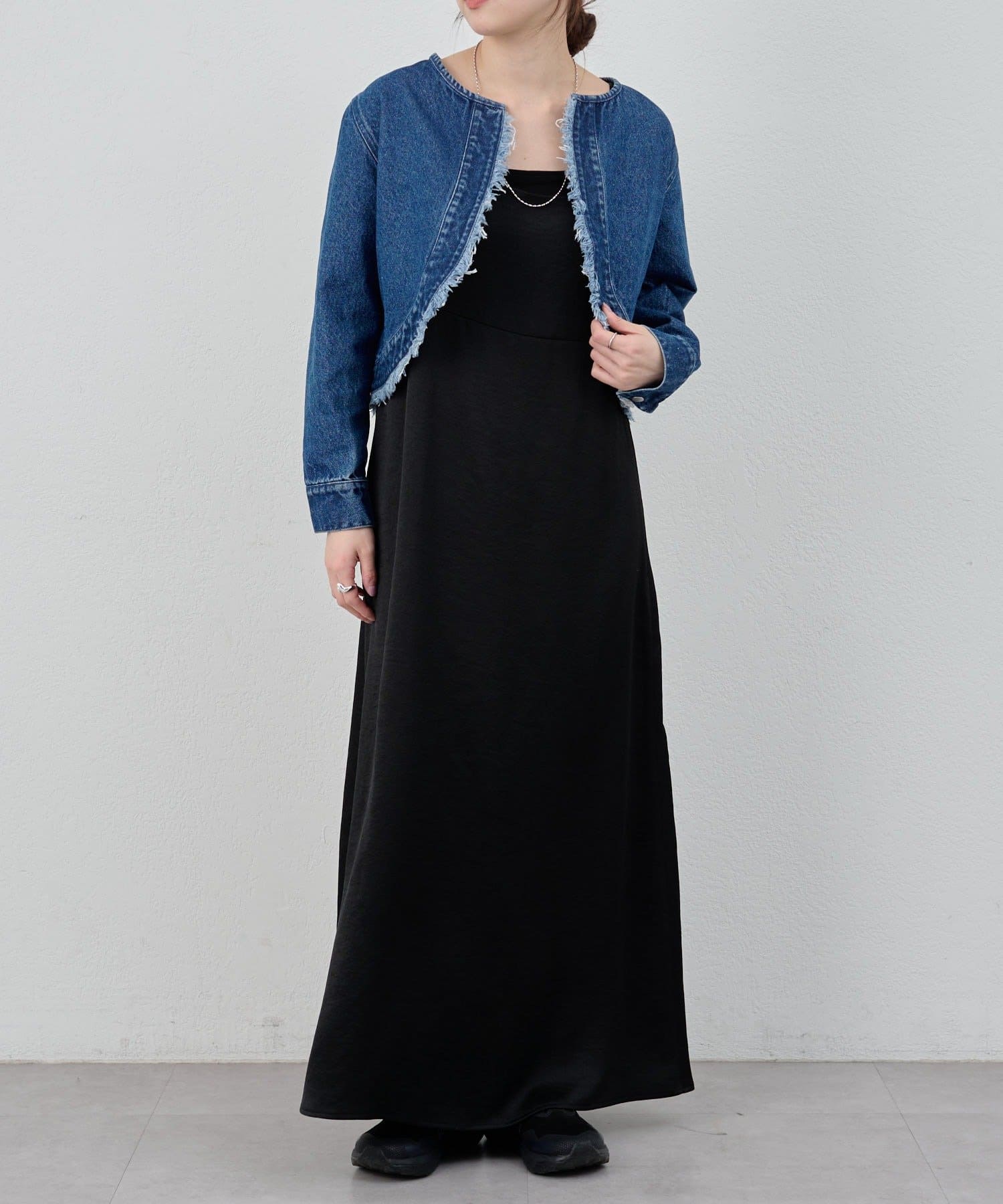 OUTLET(アウトレット) 【SHENERY】サテンキャミワンピース